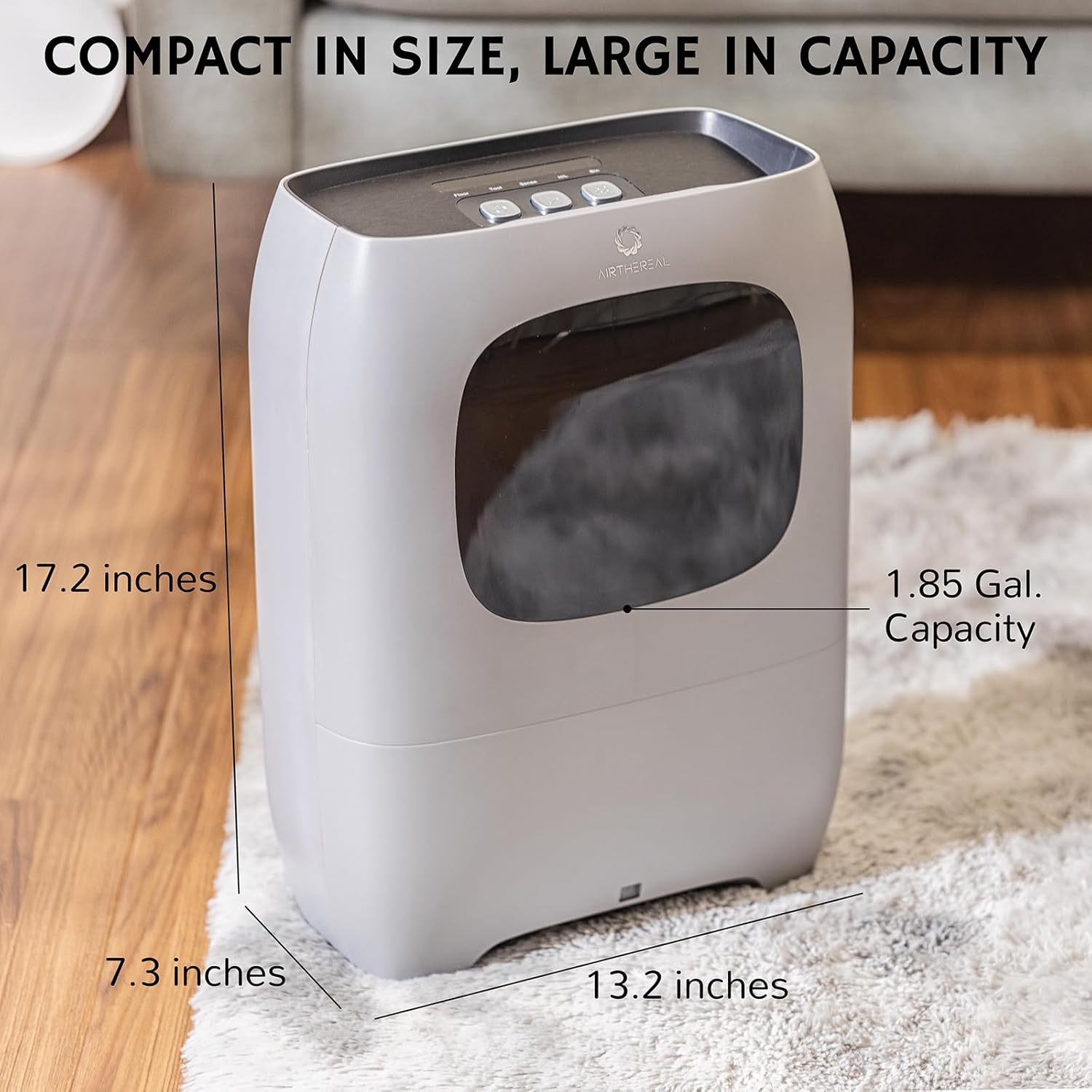 AIRTHEREAL 1500W Automatic Vacuum Dustpan with Nozzle Attachment, Hands-Free Operation, 20KPa Suction Power Multi-Mode Floor Cleaning