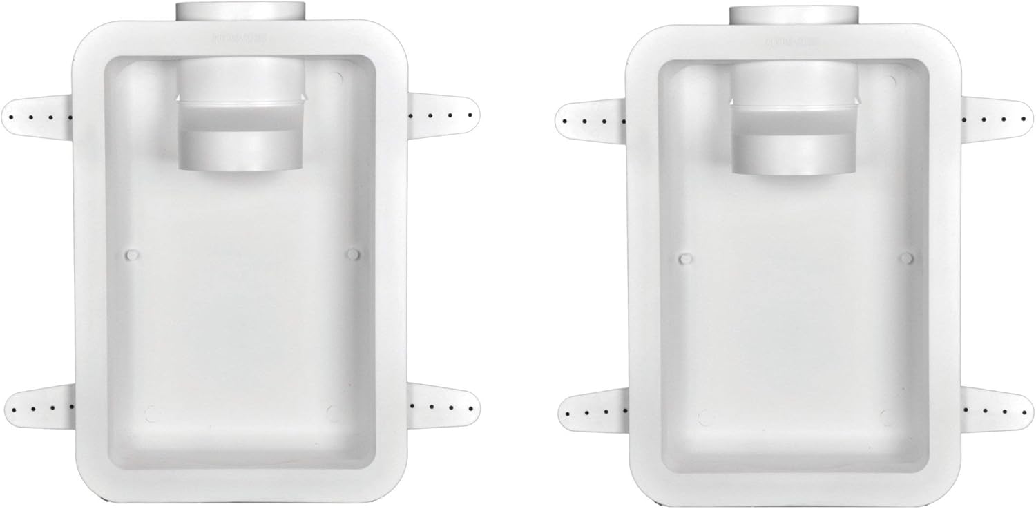 Dundas Jafine DRB4XZW Recessed Dryer Vent Box, 4, White (Pack of 2)