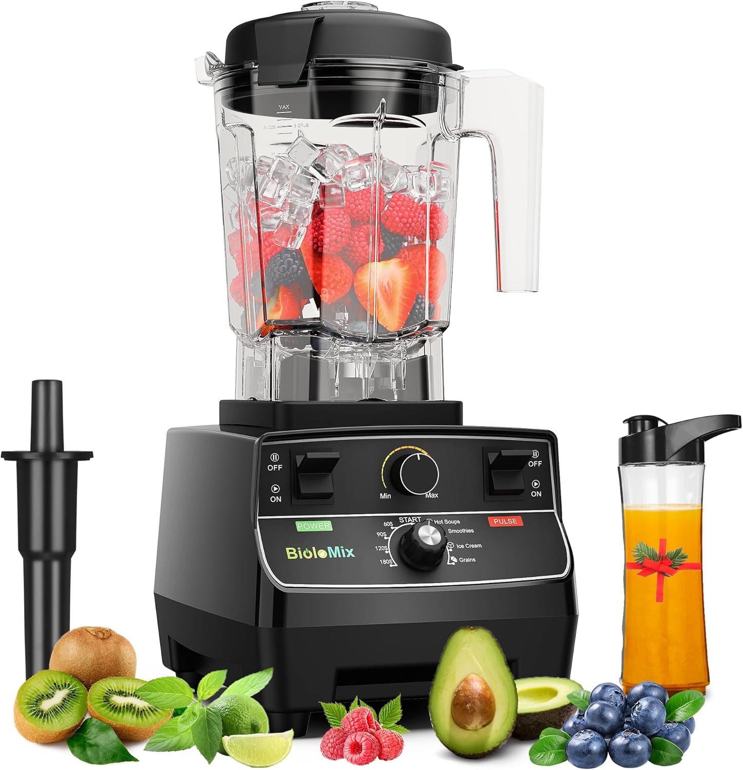 Biolomix Professional Smoothie Blender and Blender for Kitchen with 2200 Watt Motor