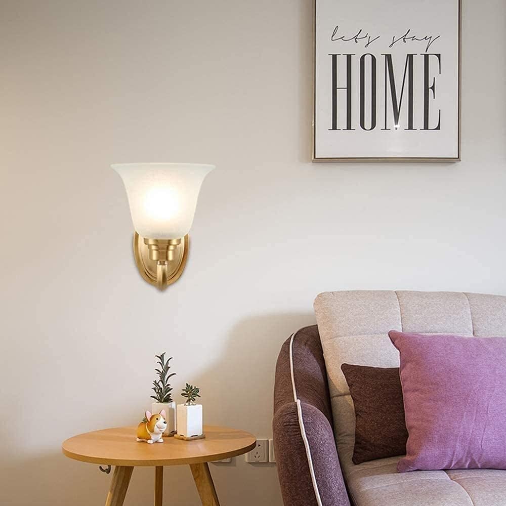 Wall Light Modern Simple Sconce E27 Bedroom lamp Warm White Gold Brass Bedside,Household