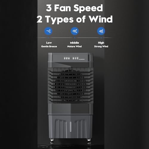Auertech 2800CFM Swamp Cooler with Remote, 8.2 Gal Evaporative Air Cooler with 12H Timer, 120°Oscillation, 3 Speeds, Indoor Outdoor Portable Swamp Cooler Air Conditioner for Room, Garage