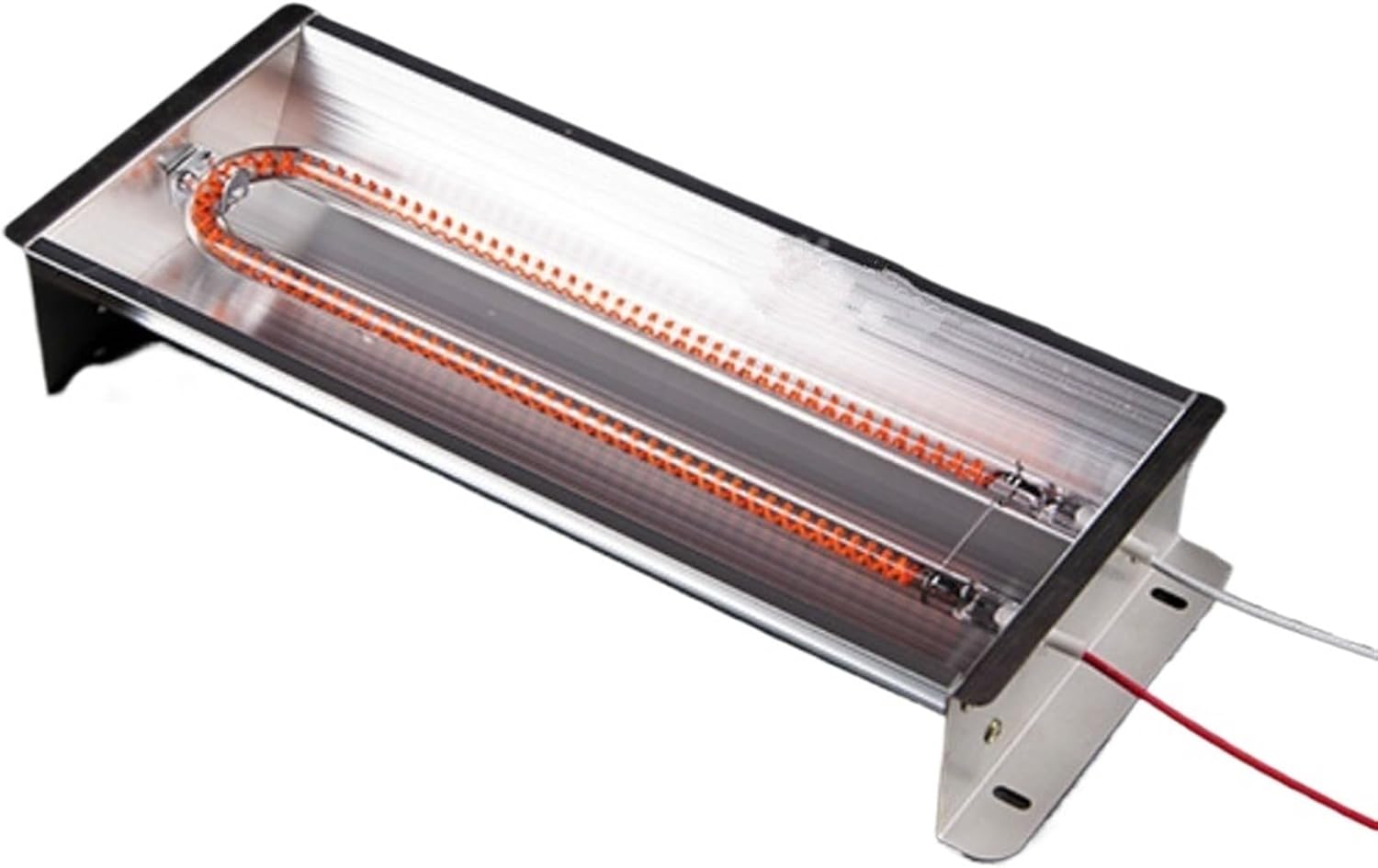 AVIMYA Microwave oven halogen tube1000W different length heater electric element Carbon fiber barbecue heating tube with Lampshade (Color : 1200W, Size : L320 models)