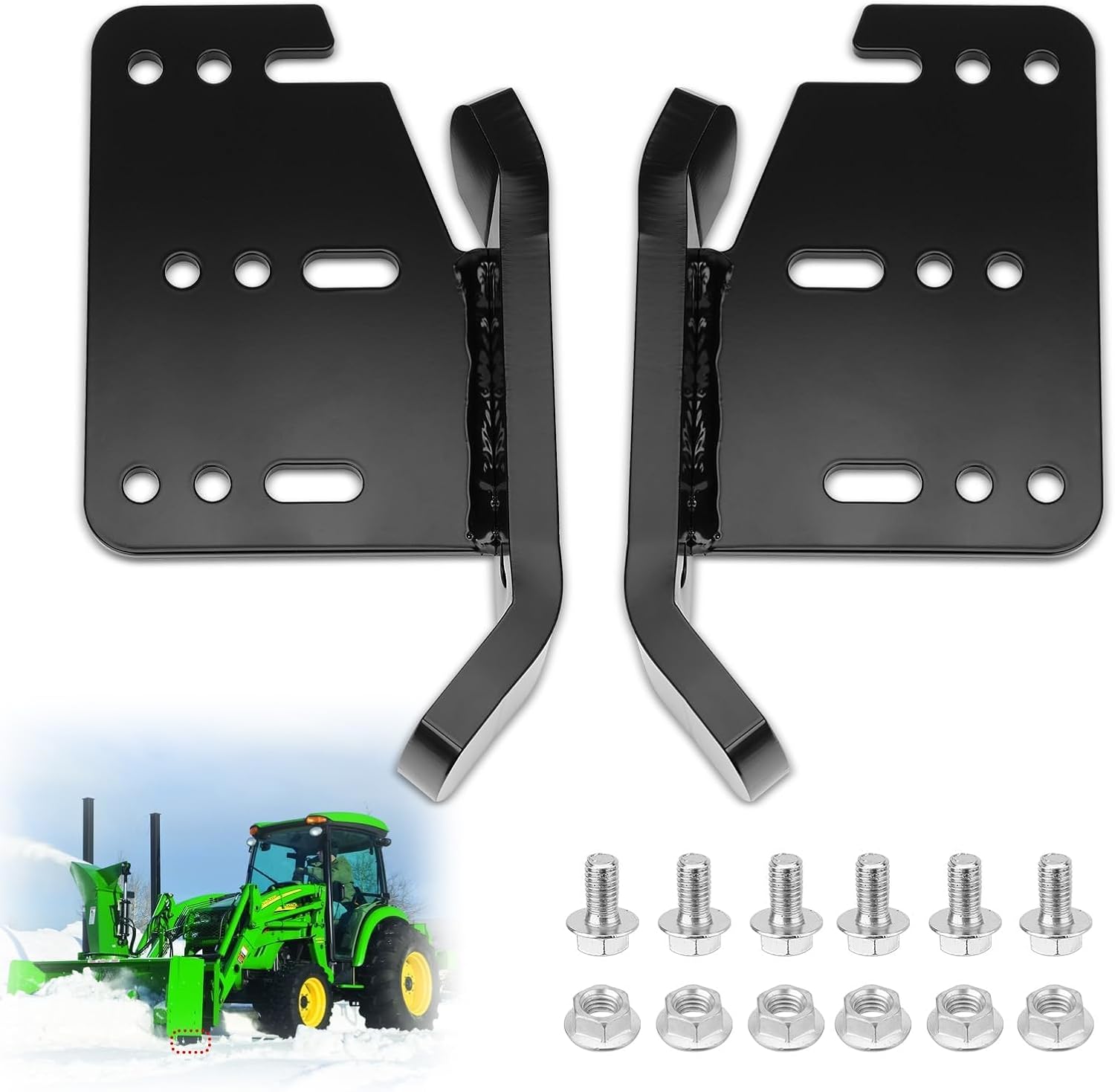 2PCS Snowblower Skid Shoes with Mounting Hardware for 42