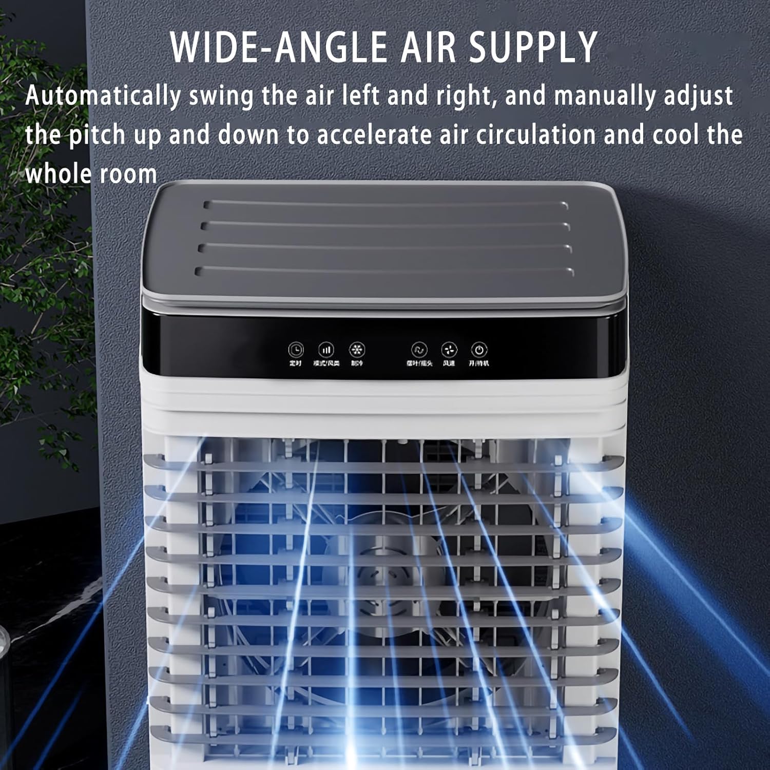 Portable Evaporative Air Cooler 3-Speed Portable Air Conditioner with Large Water Tank - Compact Cooling Fan Energy-Efficient & Quiet Ideal for Office/Home Use Perfect for Summer Heat Relief