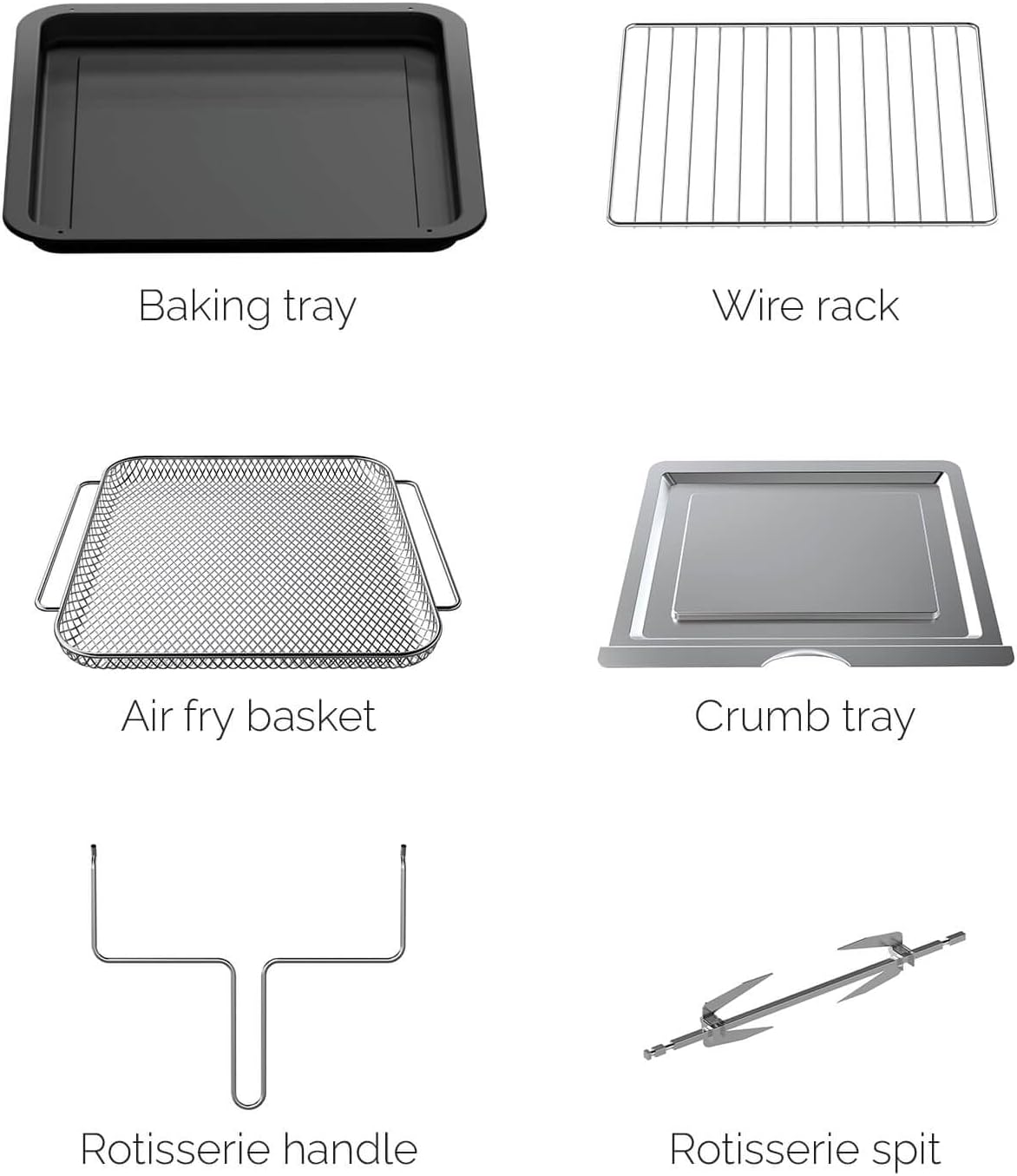 MOI 1700W Air Fryer Toaster Oven - Convection Toaster Oven Air Fryer Combo with 12 Presets - Countertop Ovens for Baking & Frying with Digital Display, Dual Heating, Rotisserie & Dehydrate Function