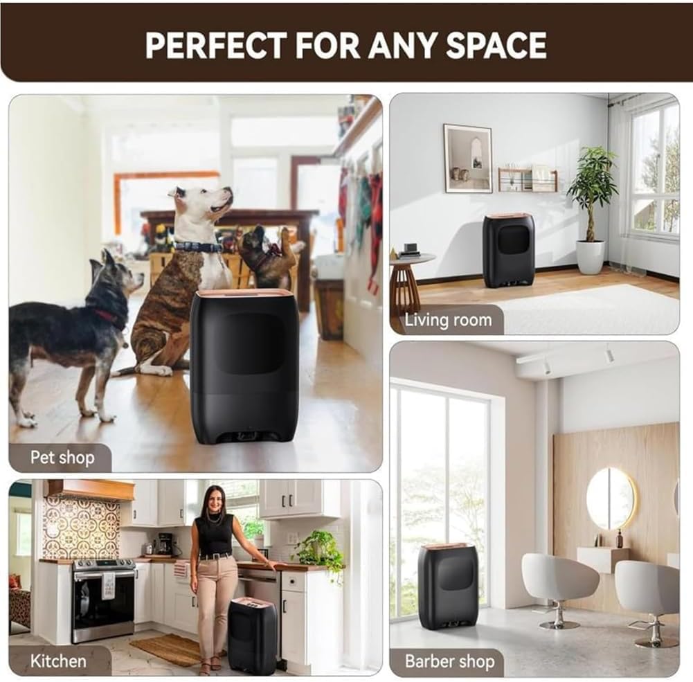 7L Pro Touchless Vacuum Automatic Dustpan, Hair Cleaning Processor, Electric Vacuum Cleaner with Nozzle, Canister Vacuum Cleaner Trash Can