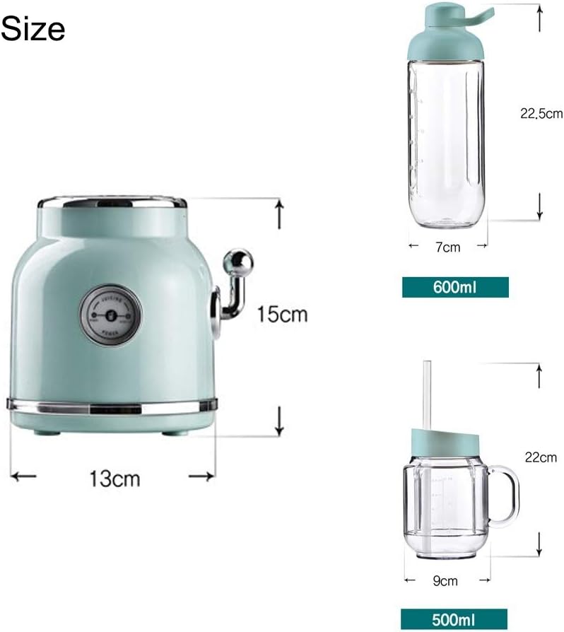 Retro Mini Blender Tritan BPA BPA Free Jar Smoothie Ice Crush Blender 600mL Capacity 220v