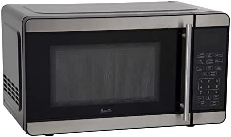 Avanti Microwave Oven 700-Watts Compact with 6 Pre Cooking Settings, Speed Defrost, Electronic Control Panel and Glass Turntable, 0.7-Cu.Ft., Metallic