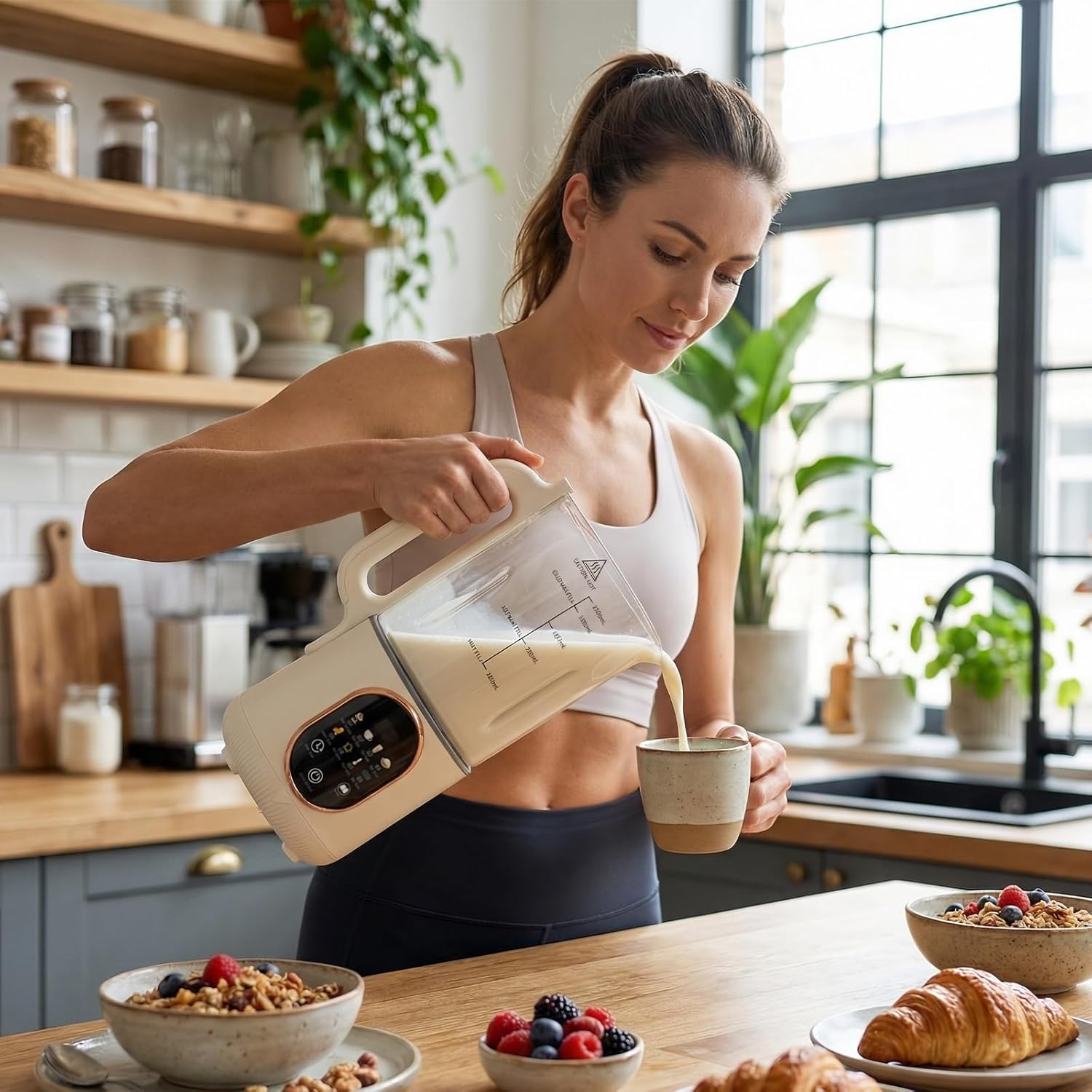 50oz Nut Milk Maker Machine, Soy Milk Maker, 800W |12 Hours Timer |Auto-Clean, 10 in 1 Homemade Automatic Plant-Based Milk, Soy, Almond, Oat Milk, Tomato Juice & More