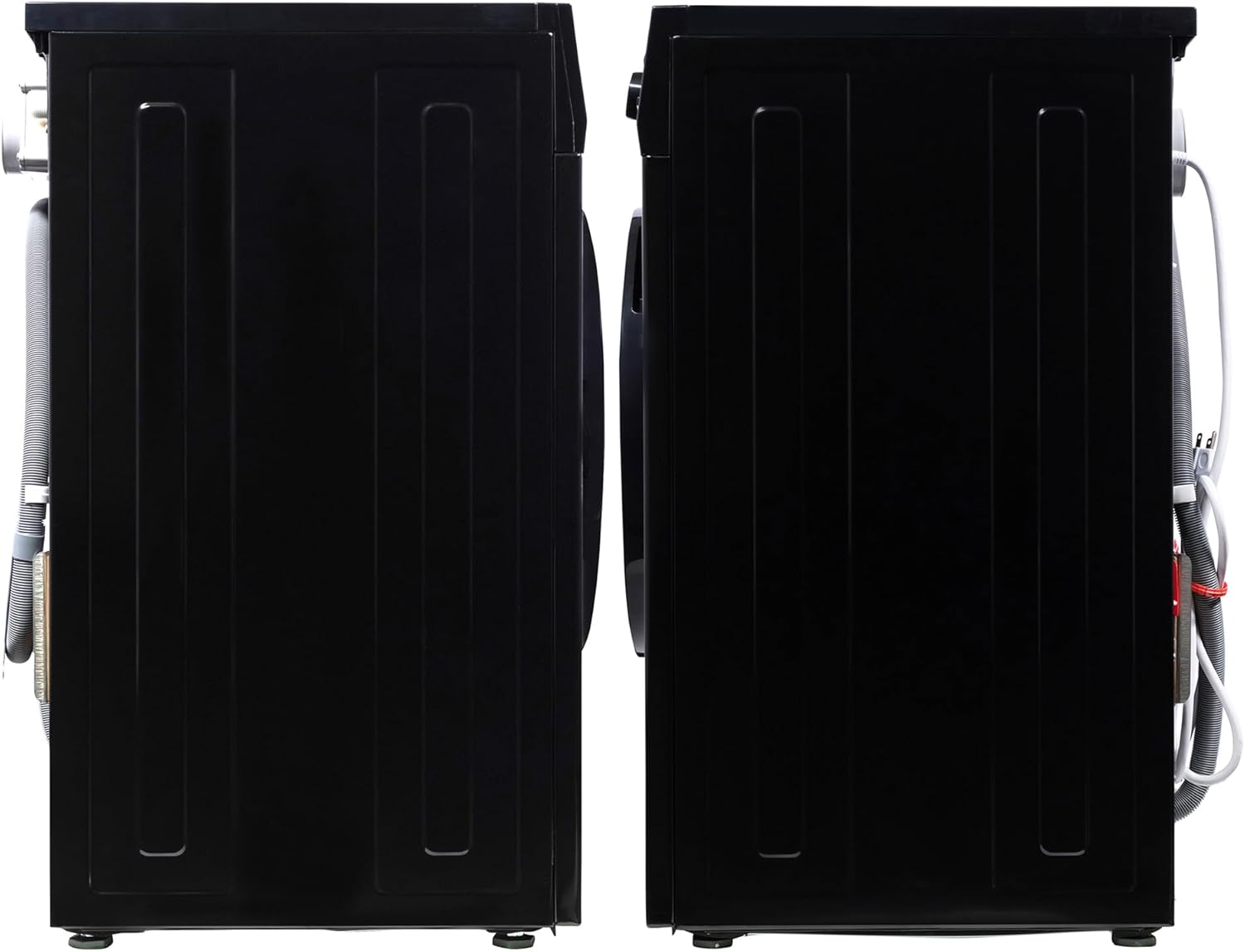 1.6 cu.ft. CONVERTIBLE Compact Combo Washer Dryer with Pet Cycle (Black)