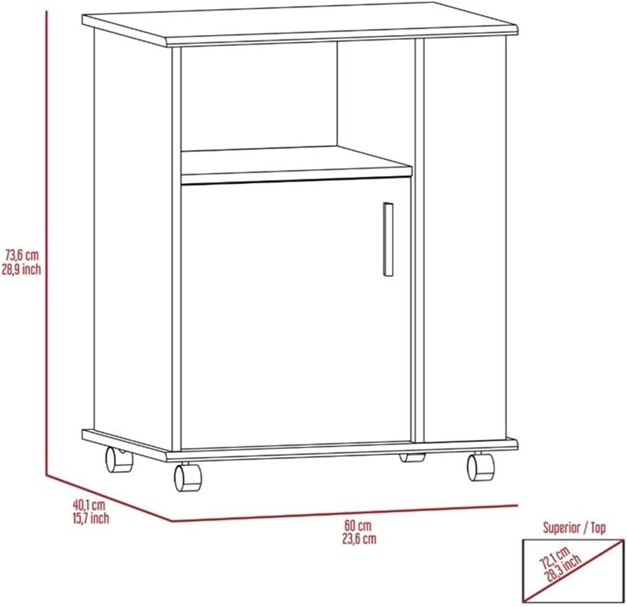 Tuhome Modern Engineered Wood Black Kit Lower Microwave Cabinet