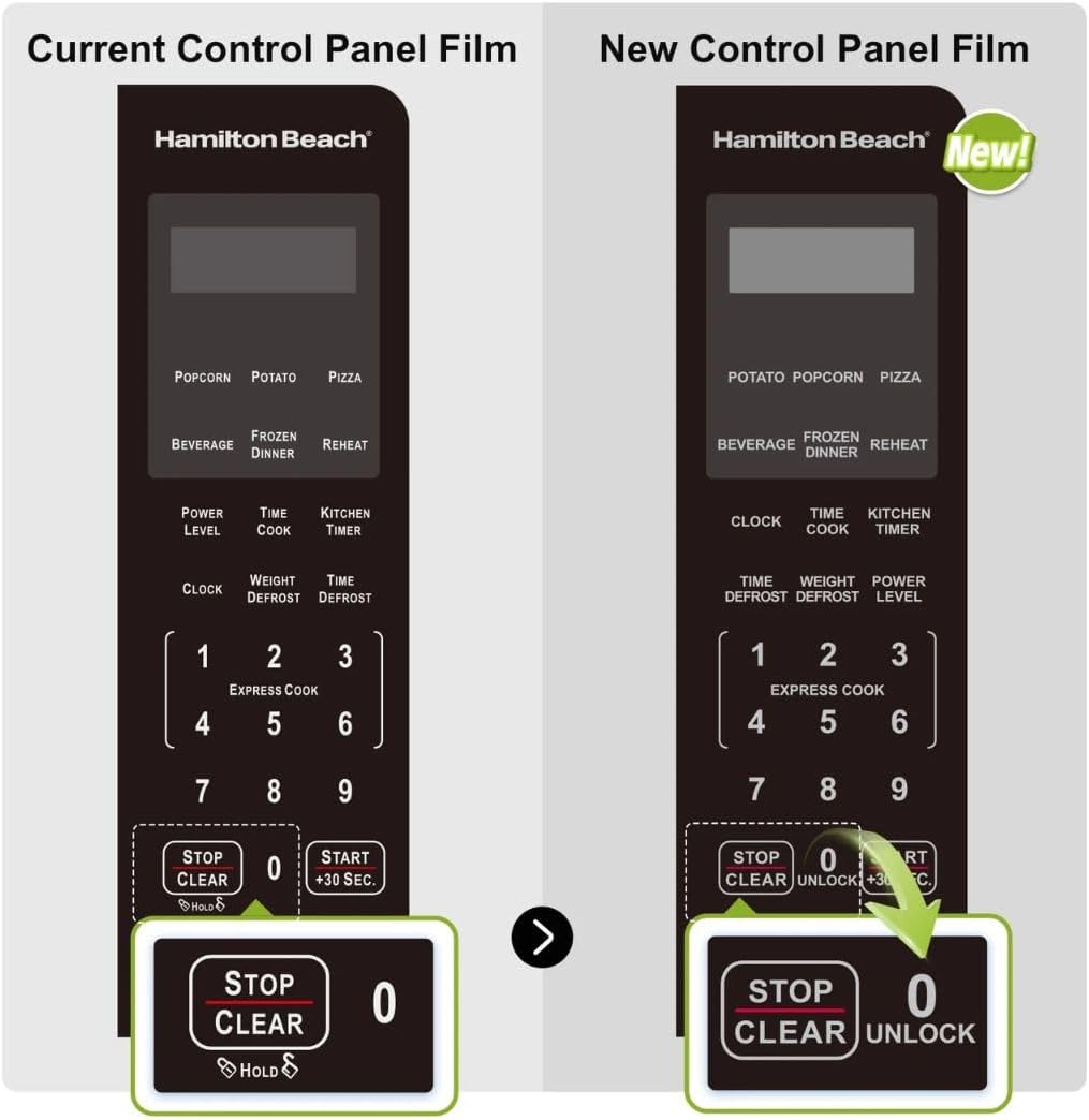 Hamiilton 0.9 Cu Ft Countertop Microwave Oven 900W Compact Stainless Steel with Easy-Touch Controls