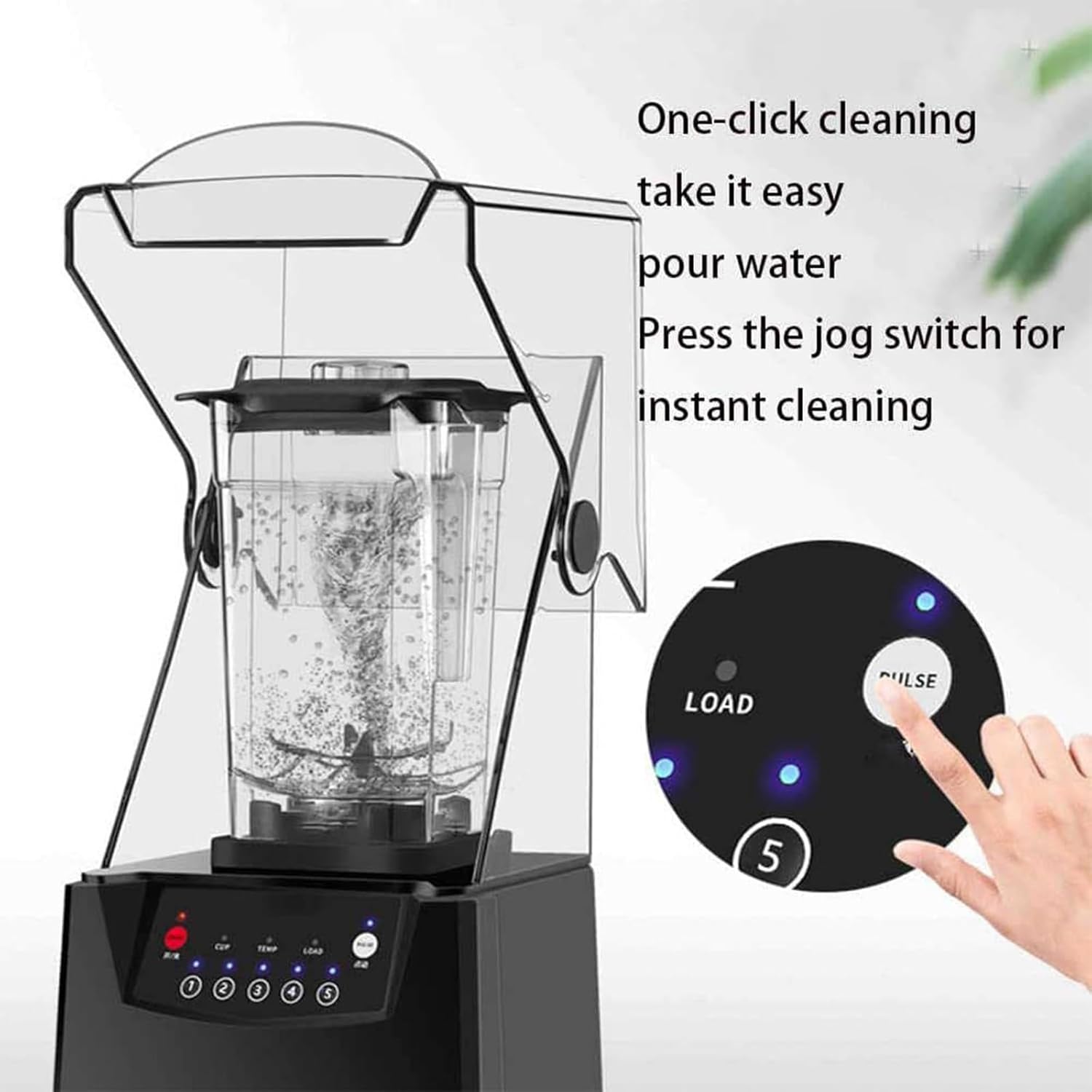 Smoothie Maker Blender, 2L Commercial Stand Mixer - Silent 17000rpm, Crush Ice & Fruits - With Sound Enclosure & Cover - Broken Wall Cooking Machine