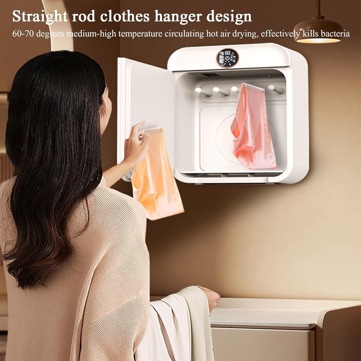 Fully Automatic Mini Dryer, Wall-Mounted Clothes Dryer, Household Clothes Drying Underwear Dryer