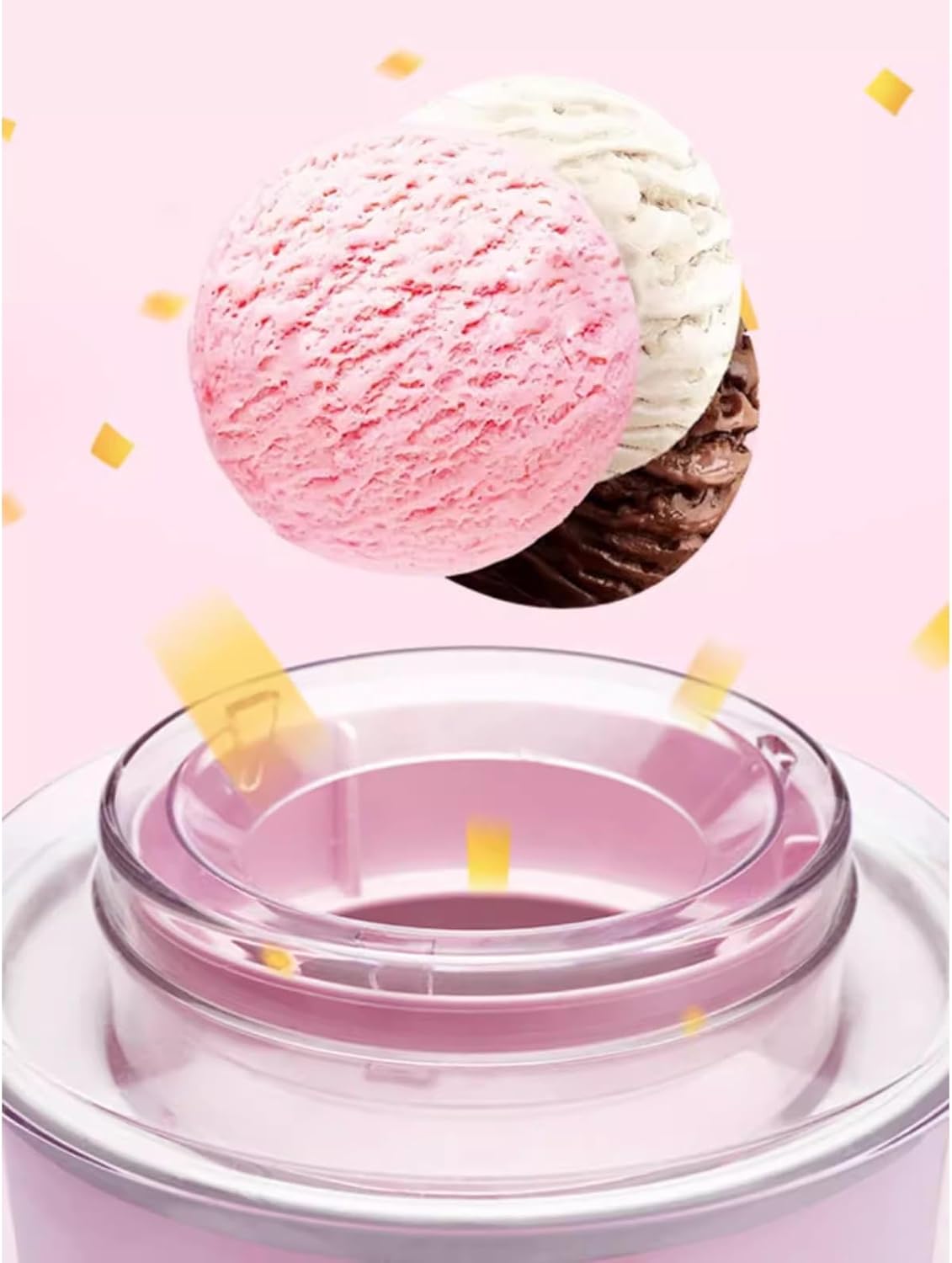 Ice Cream Maker Household Ice Cream Machine Small Mini Children's Homemade Yogurt Ice Cream Machine Table Top Ice Cream Machine，Fun Kitchen Appliance