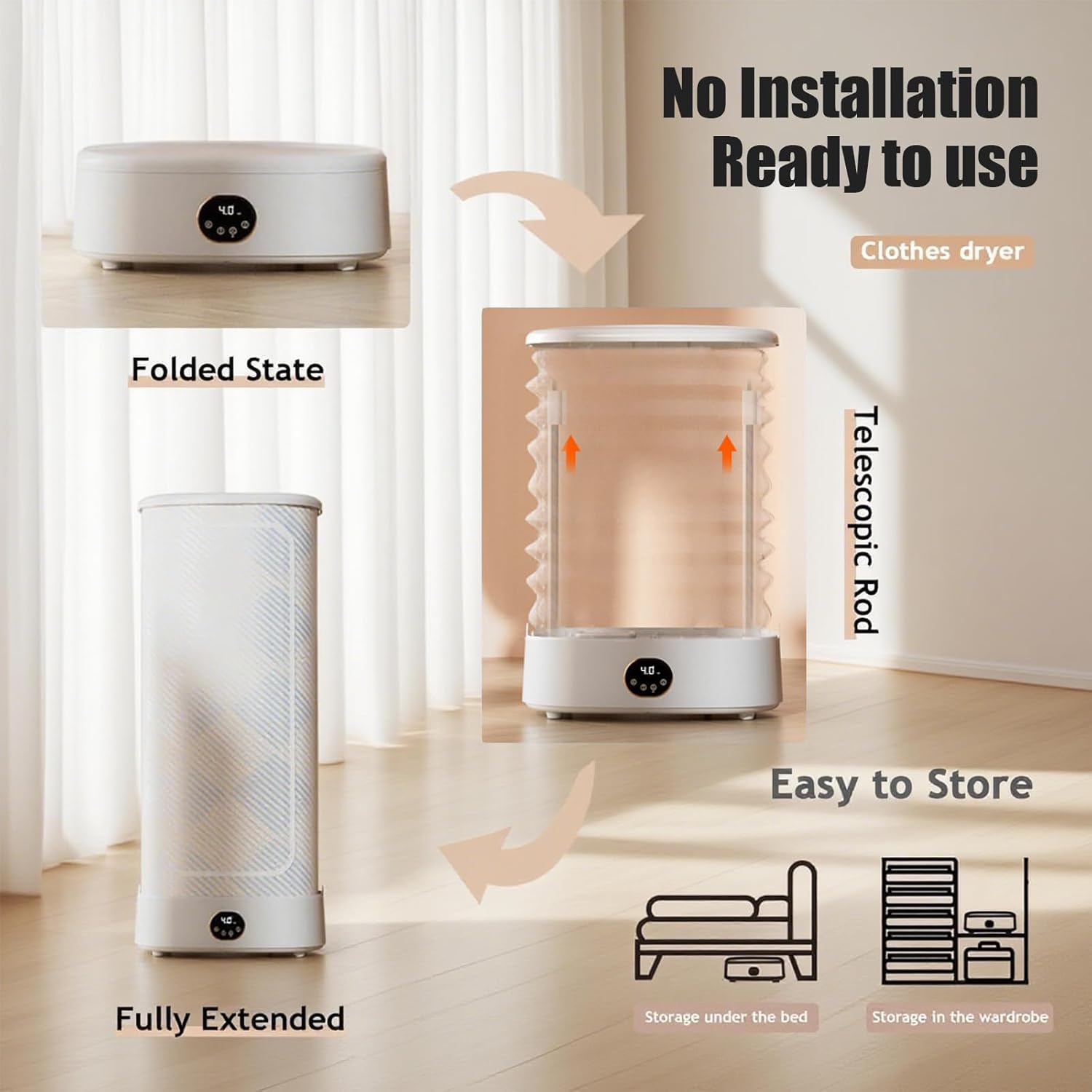 Steam Closet for Clothes Professional Grade Steam Dryer, Dual Sanitization (UV + Heat), 25% Larger Capacity, 3D Circulation, Today Wash, Today Wear, For Coats & Blankets