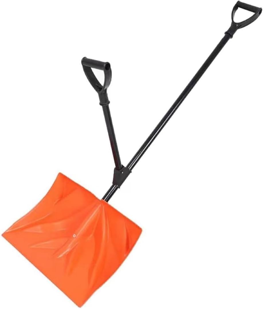 Snow Shovel, Dual Purpose Labor-Saving Snow Shovel, Strain-Reducing Snow Shovel with Assisted Handle，53 Inches Long Heavy Duty Detachable Snow Shovel，Used to Clean Snow in The Courtyard
