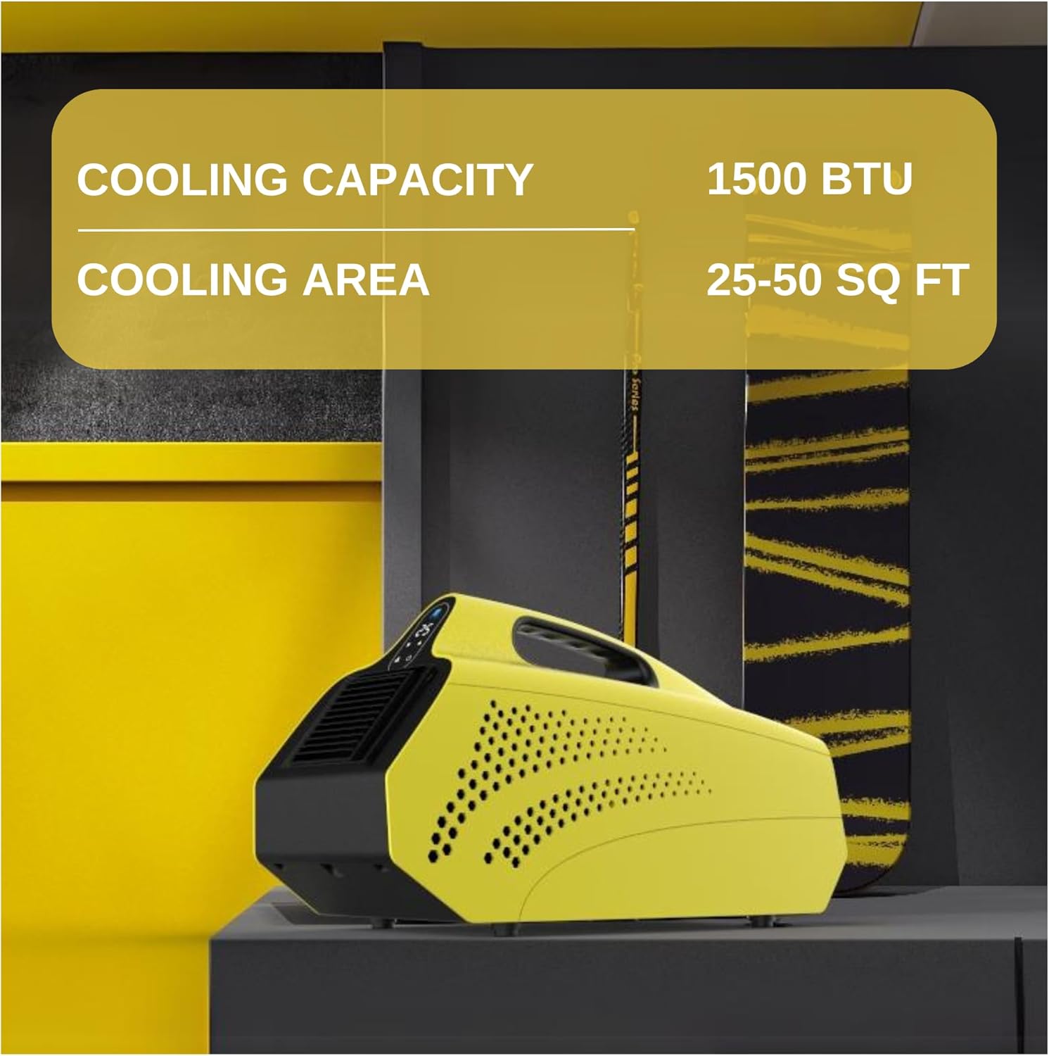 Portable Air Conditioner for Tent for 25-50 Sq. Ft, Outdoor AC Unit with Fan Modes for Truck Van Camping Small Rooms, Windowless Air Cooler with Dual Hoses