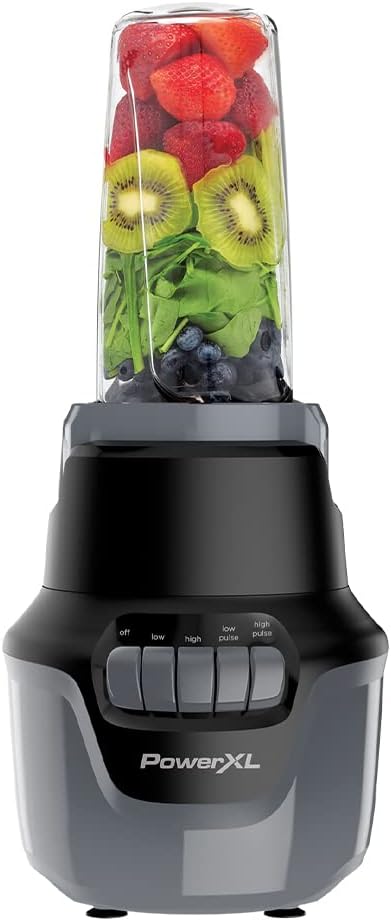 PowerXL Boost Blender, 4 Speed, 800 Watts, 48-oz Glass Jar, Black
