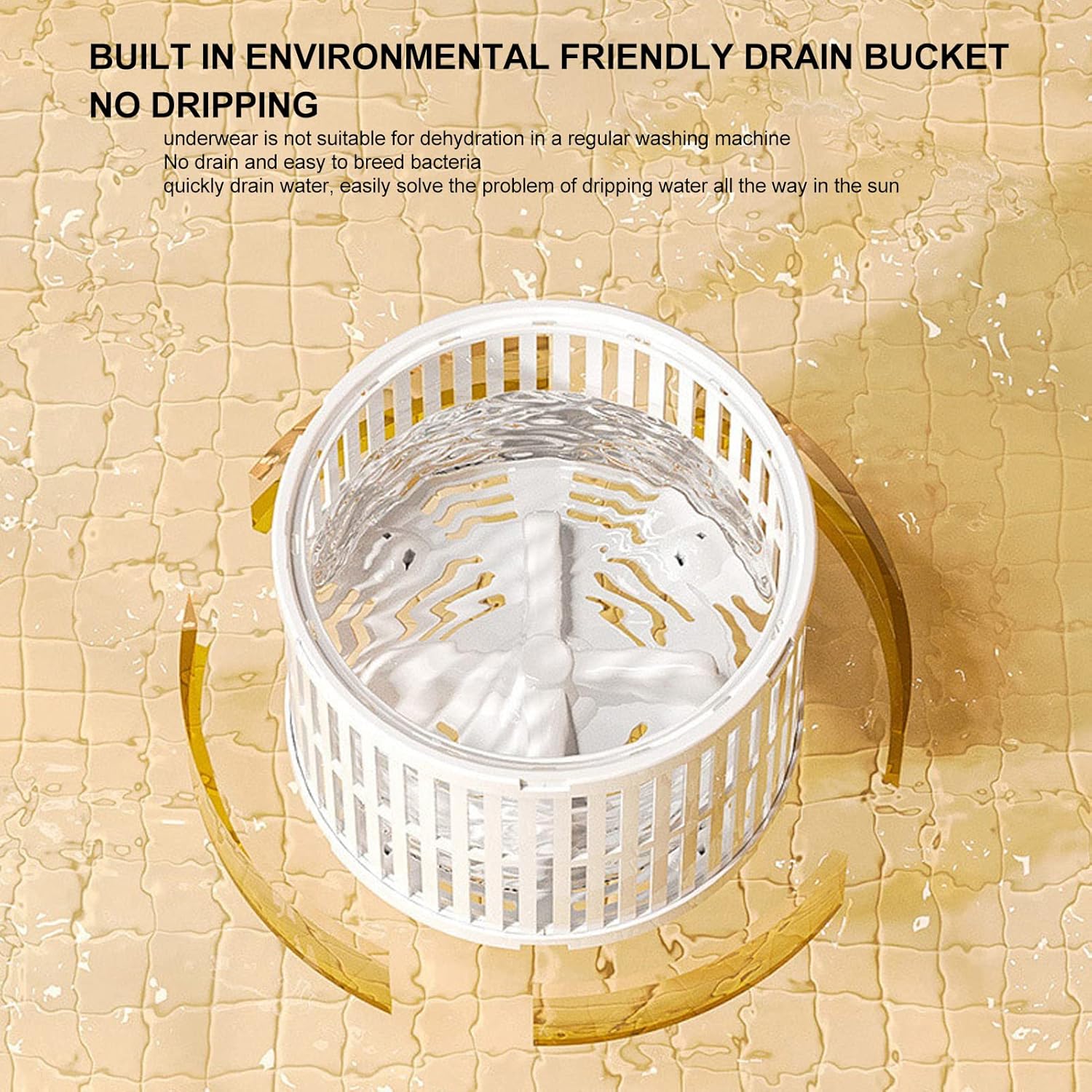 Mini Washing Machine, 4.5L Portable Bucket Washer 2000mA 24W 12V Lightweight Household Portable Washer for Camping Travelling Apartment Dorm Friend or Family US Plug