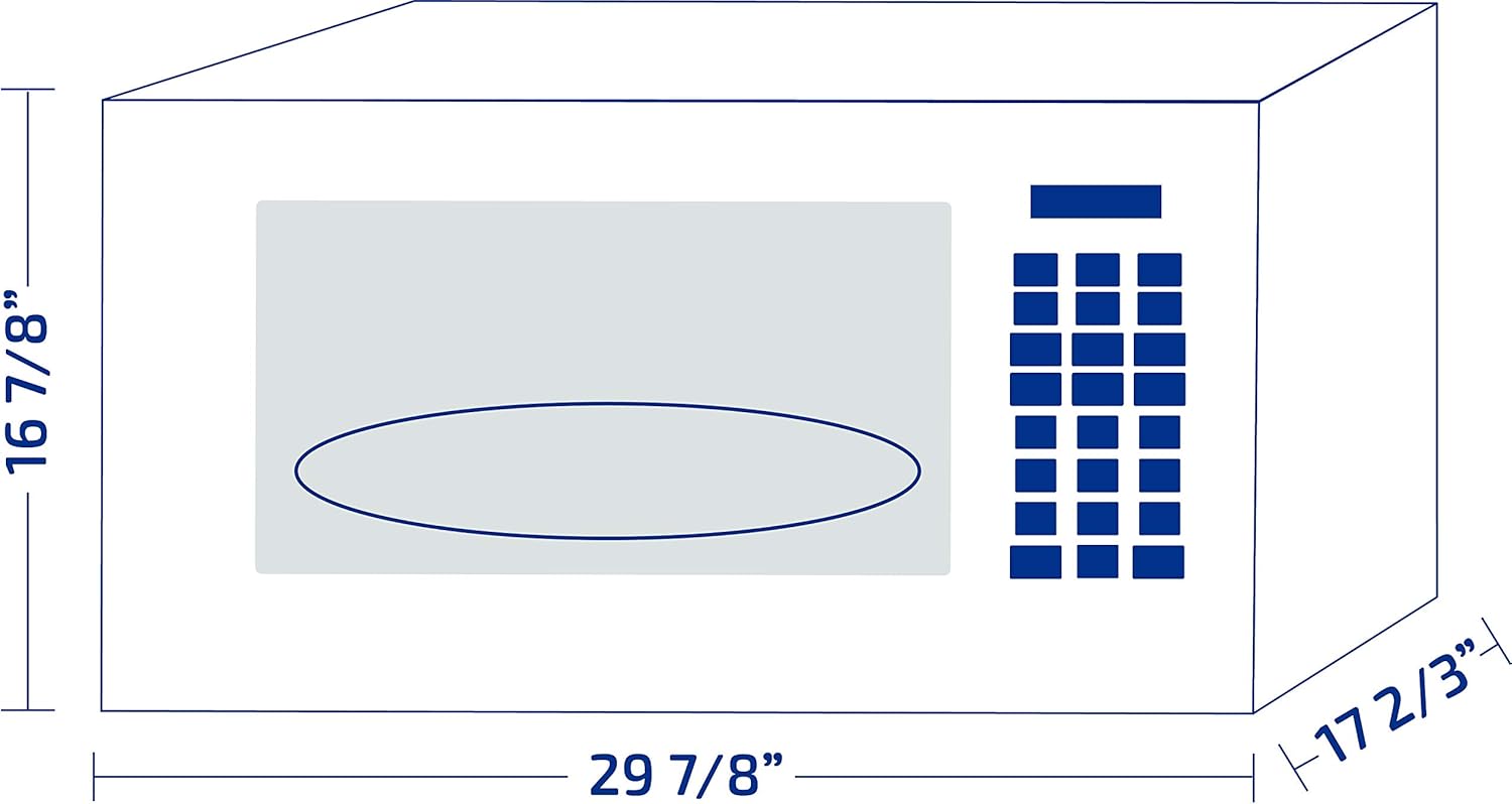 Impecca OM-1600K 1.6 cu. ft. Over-the-Range 30” Microwave Oven 1000 Watts, with Surface Light, 2 Speed Vent System, Touch-pad Controls, Digital Clock, Timer, LED Display and Child Lock, Black