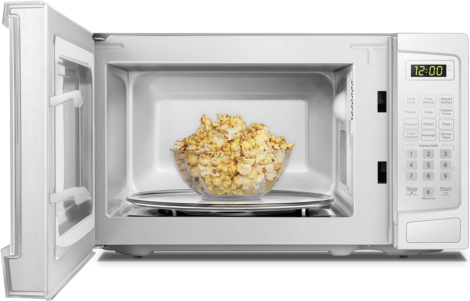 Danby DBMW1120BWW 1.1 Cu.Ft. Countertop Microwave In White - 1000 Watts, Family Size Microwave With Push Button Door