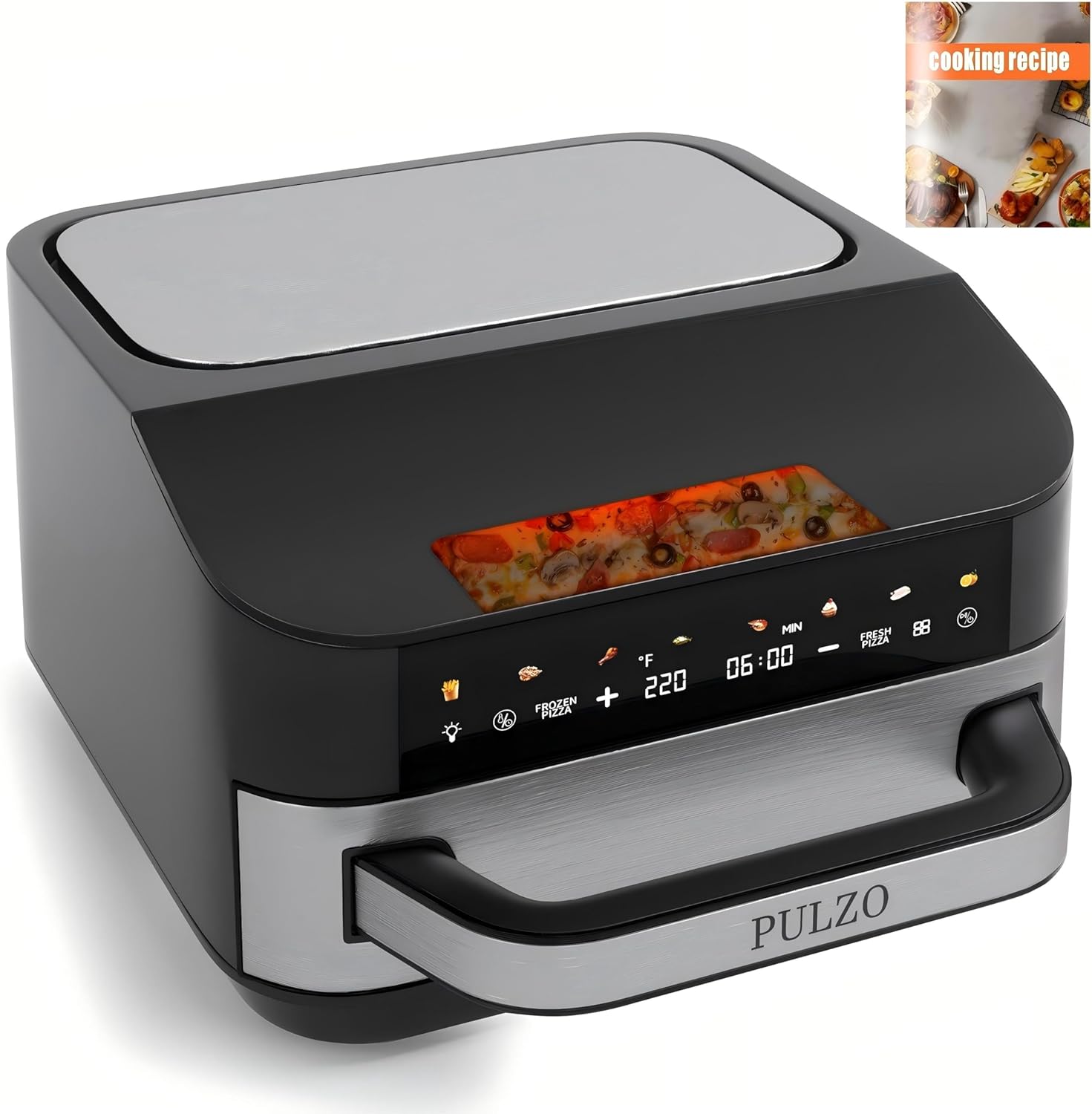 PULZO 7.4 Qt Digital Air Fryer, Large Family 13