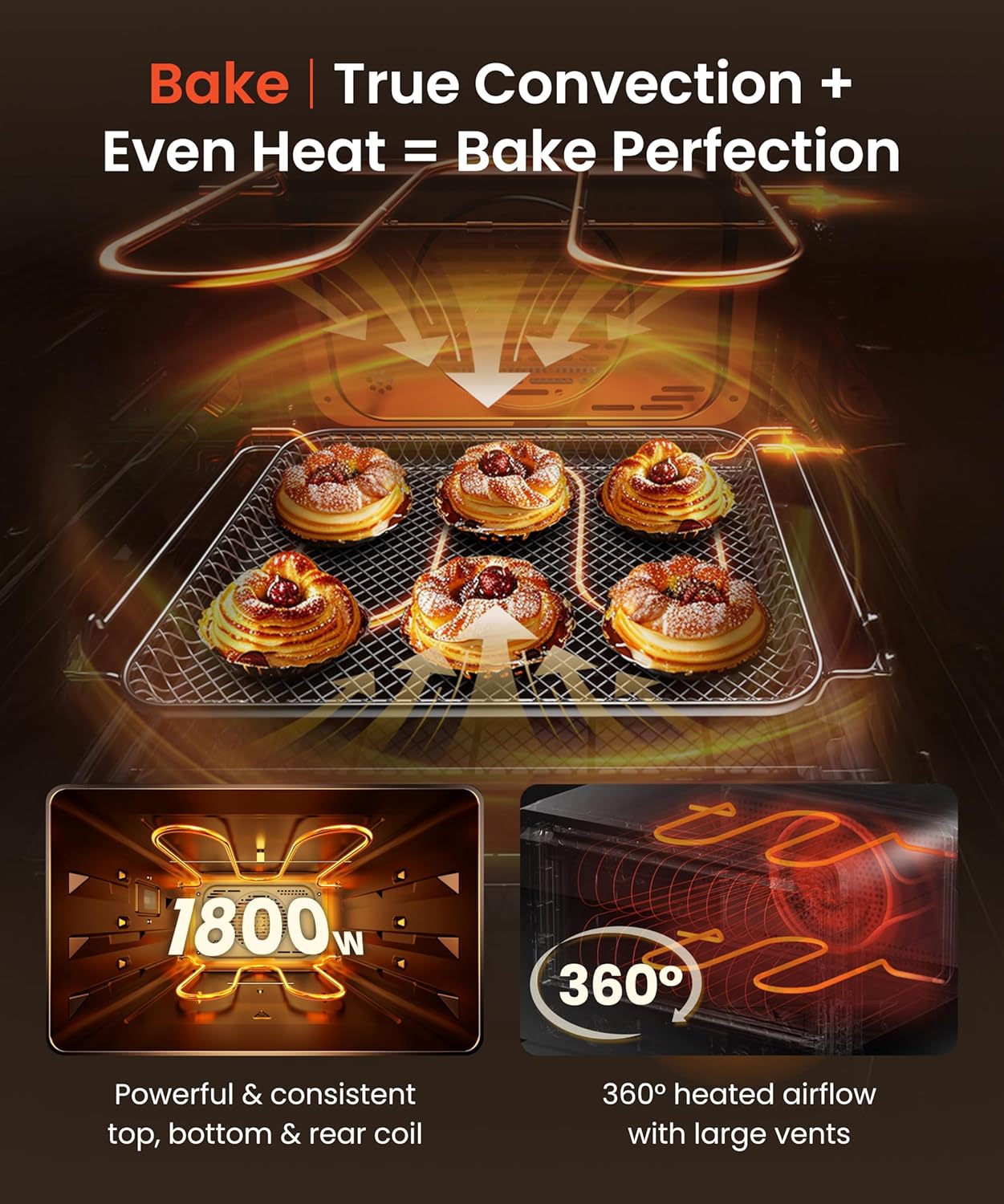 FOTILE HYZK32-E3-B ChefCubii 1.1 cu. ft. 4-in-1 Combi-Steam Oven with Steam-Bake, Air Fry, Convection, Dehydrator Functions, and 50 Preset Menus, Black