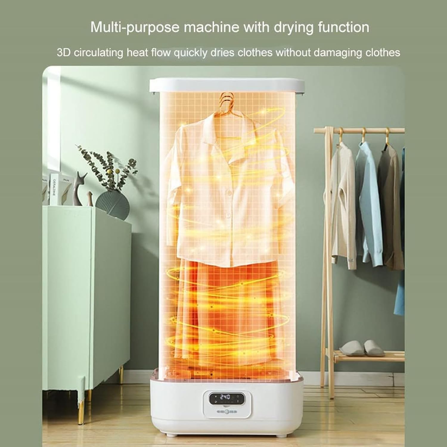 Portable Clothes Dryer With Remote & Drying Bag – Mini Foldable Electric Laundry Dryer For Travel RV Apartment Dorm