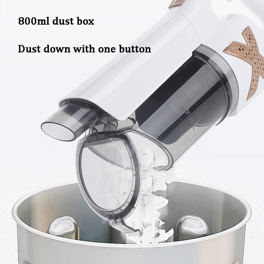 Cordless Vacuum Cleaner, Handheld Stick Vacuum Lightweight 5Kpa Power Suction 2-in-1 Rechargeable for Home and Car Cleaning