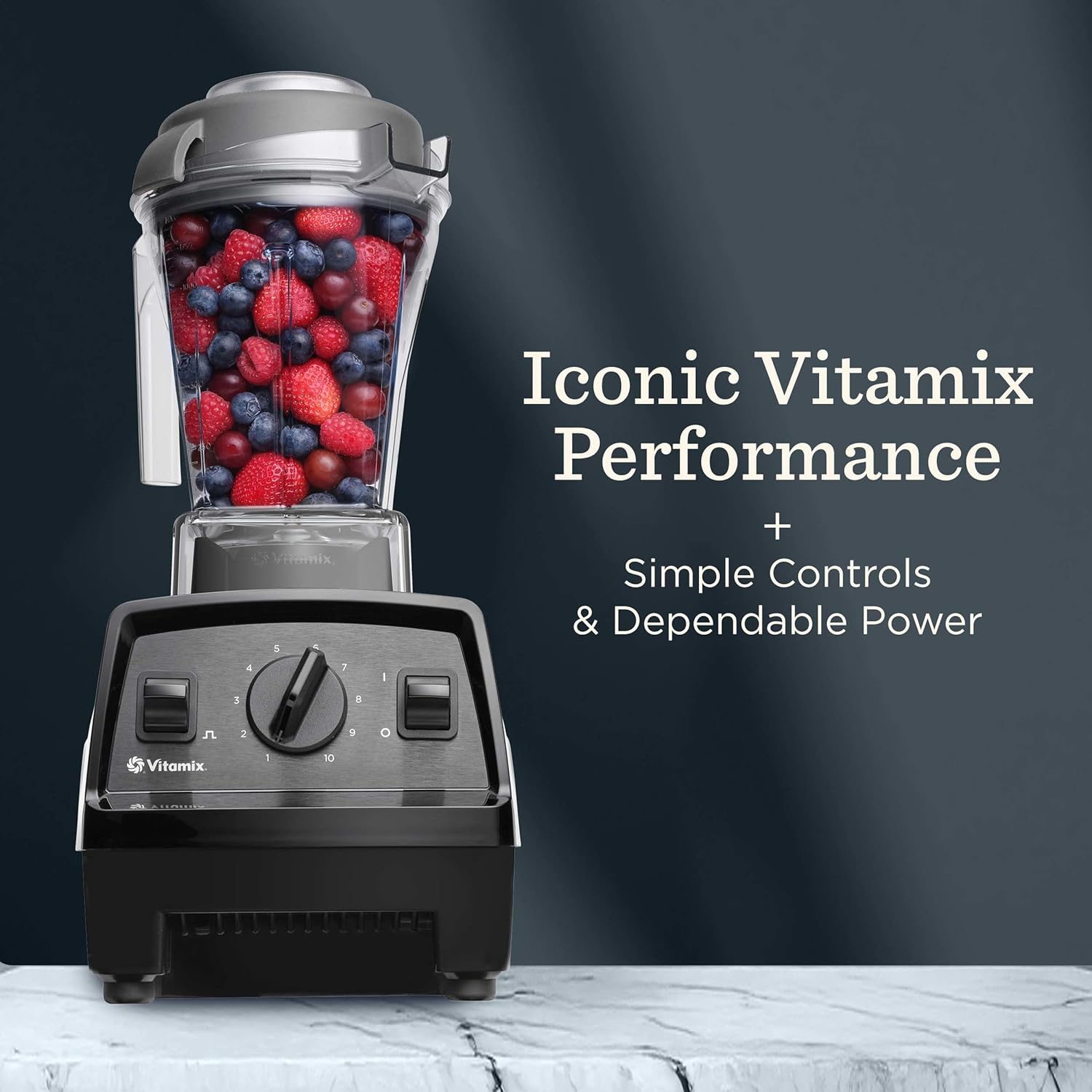 Vitamix Explorian E310 Blender, Professional-GradeKitchen Blender for Smoothies, Soups, Juices and More, 10-Speed, Stainless Steel Blades, Self-Cleaning Kitchen Appliance, 48 Oz Container, Black