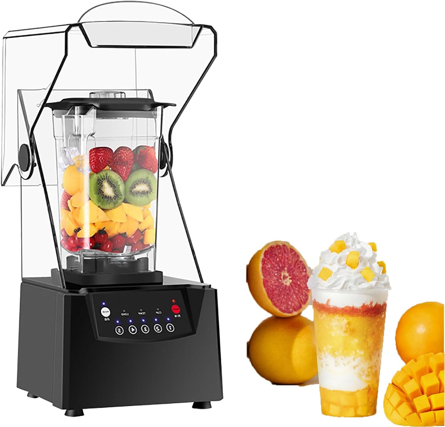 Blenders for Kitchen, Professional Smoothies Blender with 2000ml Container, 2200W High Power Countertop Blender for Fruit Crushing Ice, Shakes