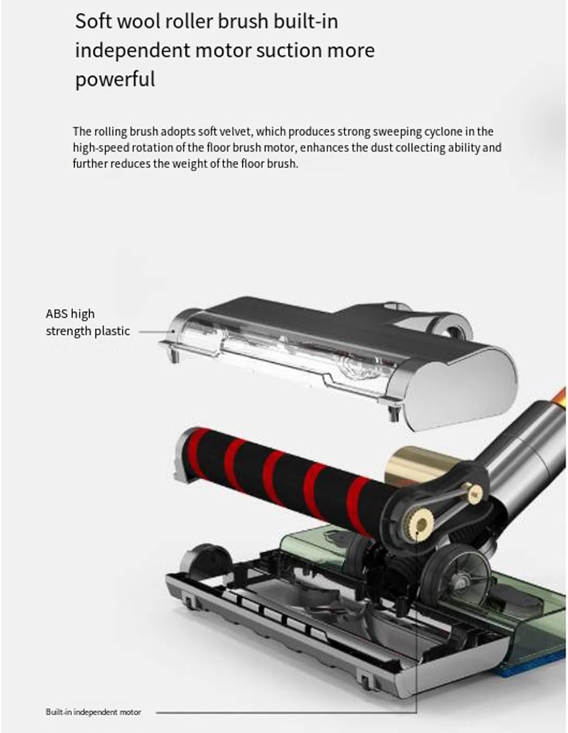 Handheld Cordless Household Vacuum Cleaner, 28KPa 400W Strong Suction Power, 60 Min of Long-Lasting Battery Life