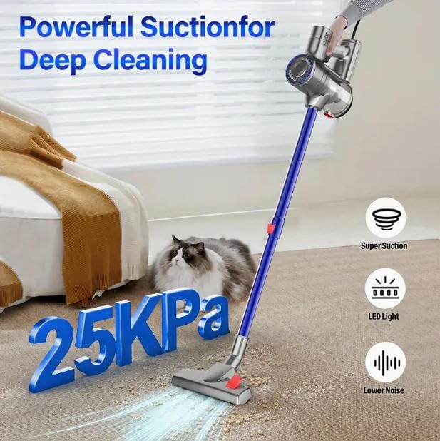 KIKETECH Stick Vacuum Cleaner for Home Corded 22ft with HEPA Filter for Blankets, Hardwood Floors, Pet Cat Hair.(1290076889-1)