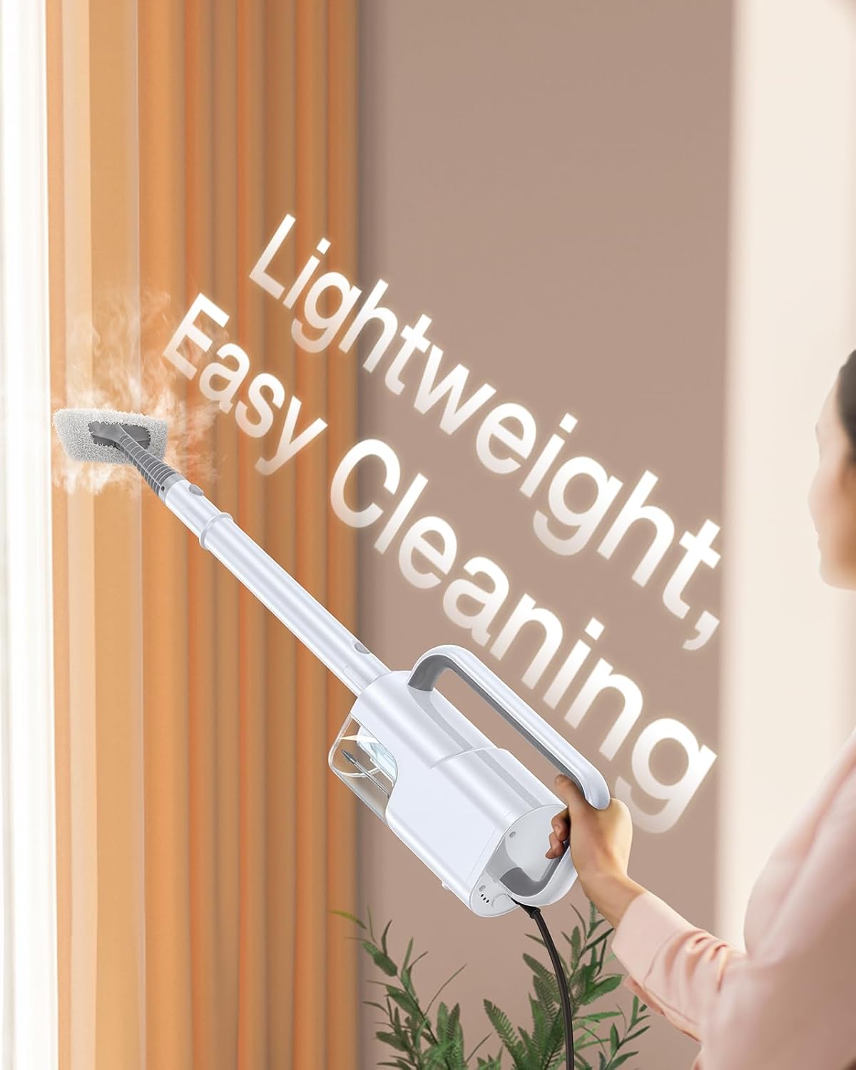 LABIGO 10-in-1 Steam Mop with Detachable Handheld Steamer, 350ml Tank, 10s Heat-Up, 248°F Steam Cleaner, 3-Level Control and Swivel Head for Floors, Carpets, Tiles, BBQ grill and Multi-Surface