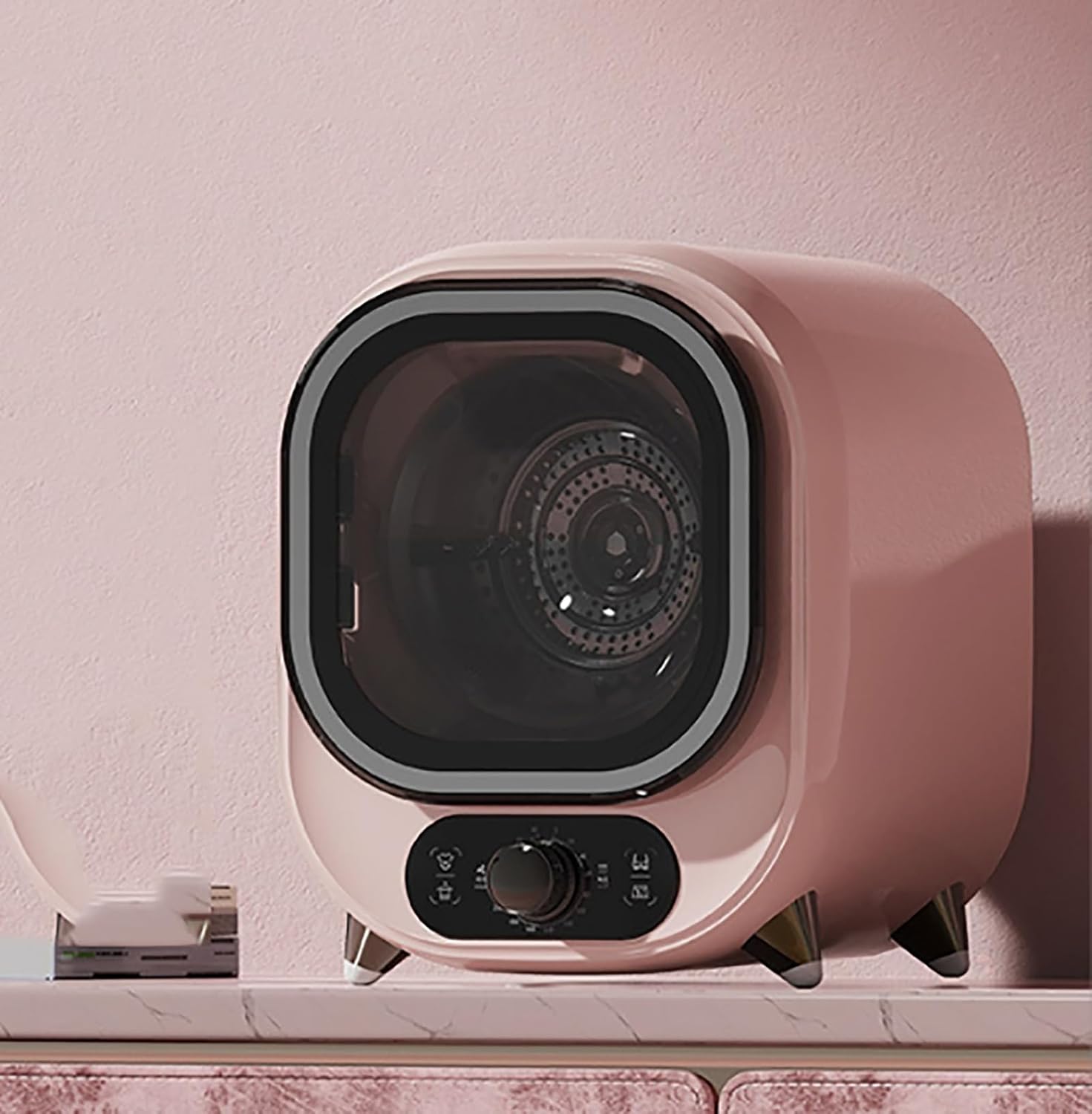 Compact Tumble Dryer, Mini Spin Dryer, Smart Drying, Pure Copper Motor 0.8 Kg Load Capacity, Hot and Cold Air Suitable for Clothes Of Different Materials, 60℃ Constant Temperature for Home Use