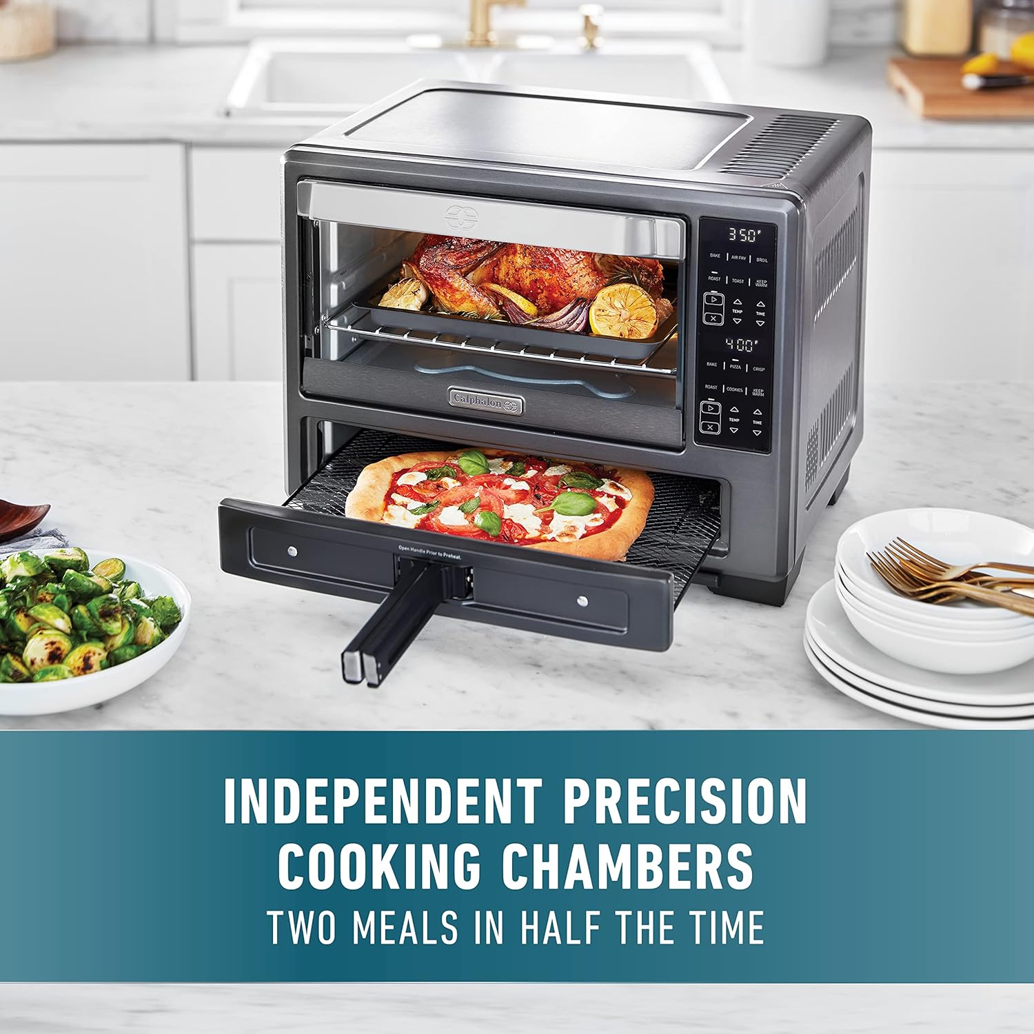 Calphalon Performance 12-in-1 Air Fry Toaster Oven with Dual Zone 12