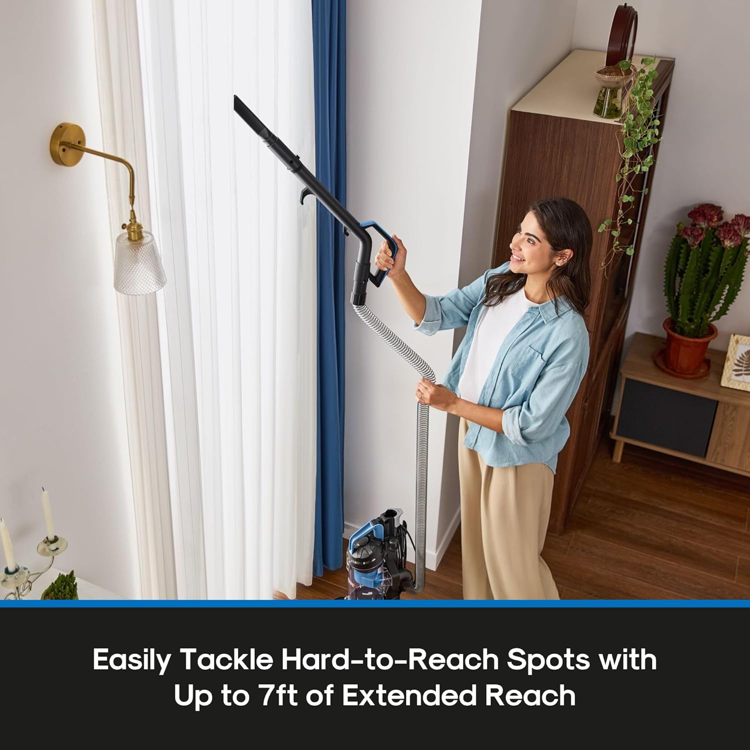 IT'S BRAZILIAN Mainstays Lightweight Bagless Upright Vacuum Cleaner with Brush and Crevice Tool