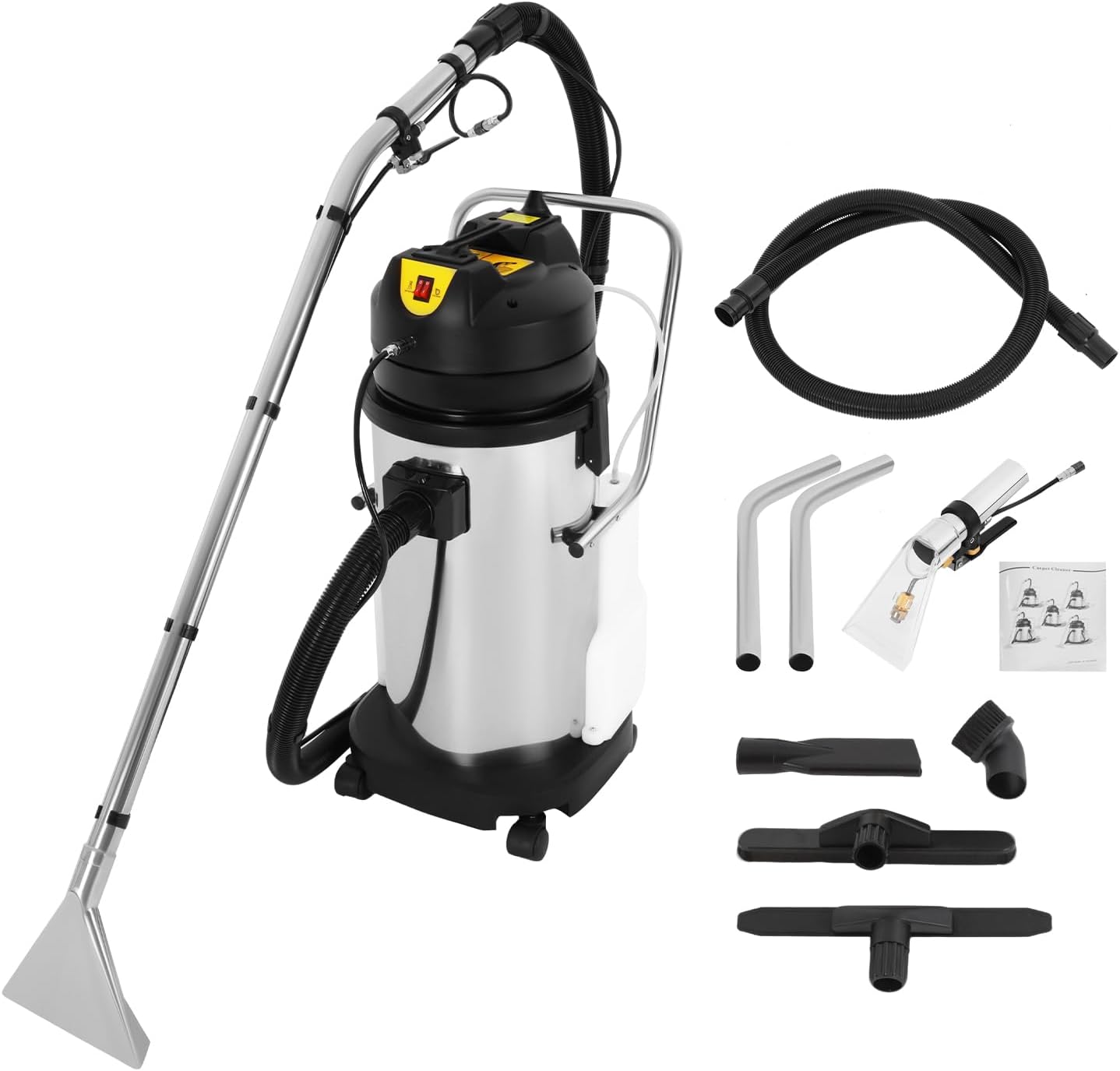 Commercial Carpet Cleaning Machine, 1049W 40L 3in1 Multi-Purpose Wet Dry Vacuum Portable Shop Vacuums with Multiple Head&Sucker Sofa Curtains Vacuums Extractor Dust Cleaner(2 Packages)