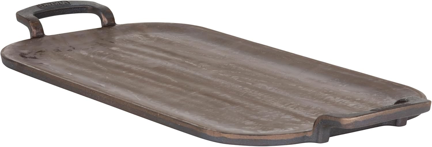 Viking Nonstick Double Burner Griddle, 24 Inch Bronze Cast Iron Grill Pan, Made without PFAS, Induction Compatible, Oven Safe to 500F