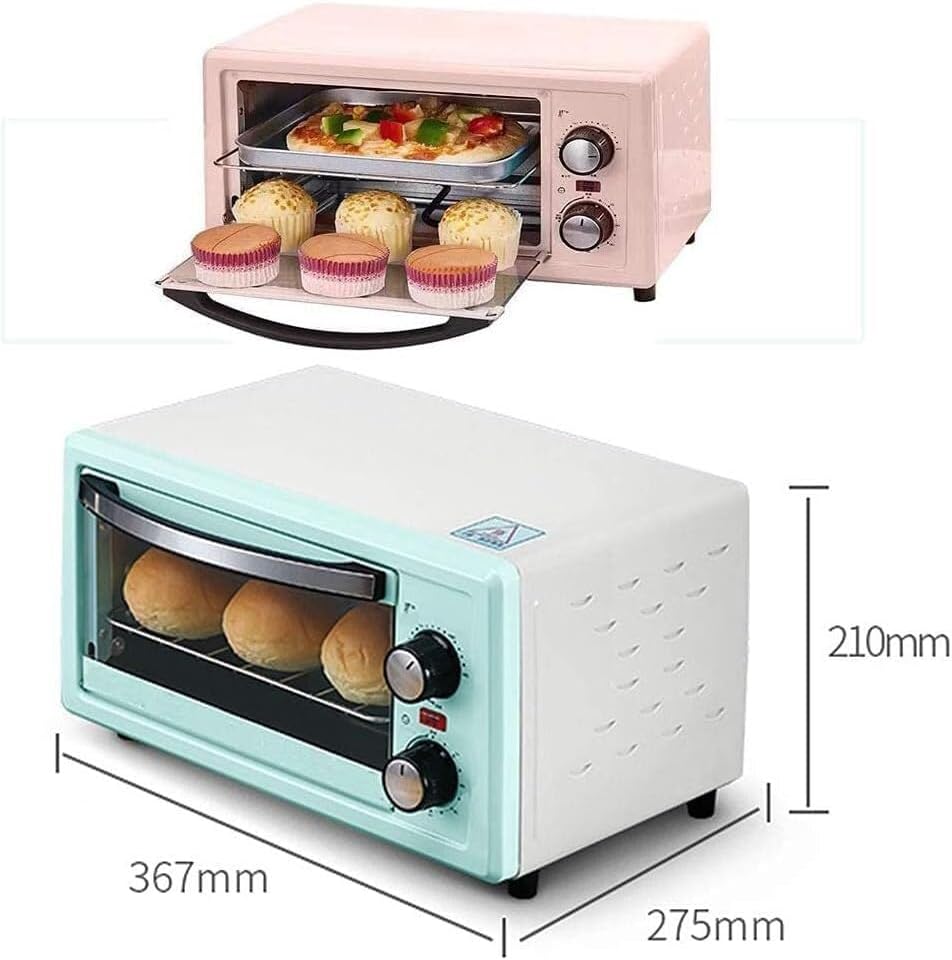 oven mini oven air fryer oven 11L Electric Oven, Stainless Steel Convection Countertop Toaster Oven Multi Function Mini Oven Toaster Oven Air Fryer, (Color : Pink) (Color : Mint Green, Size : Ones