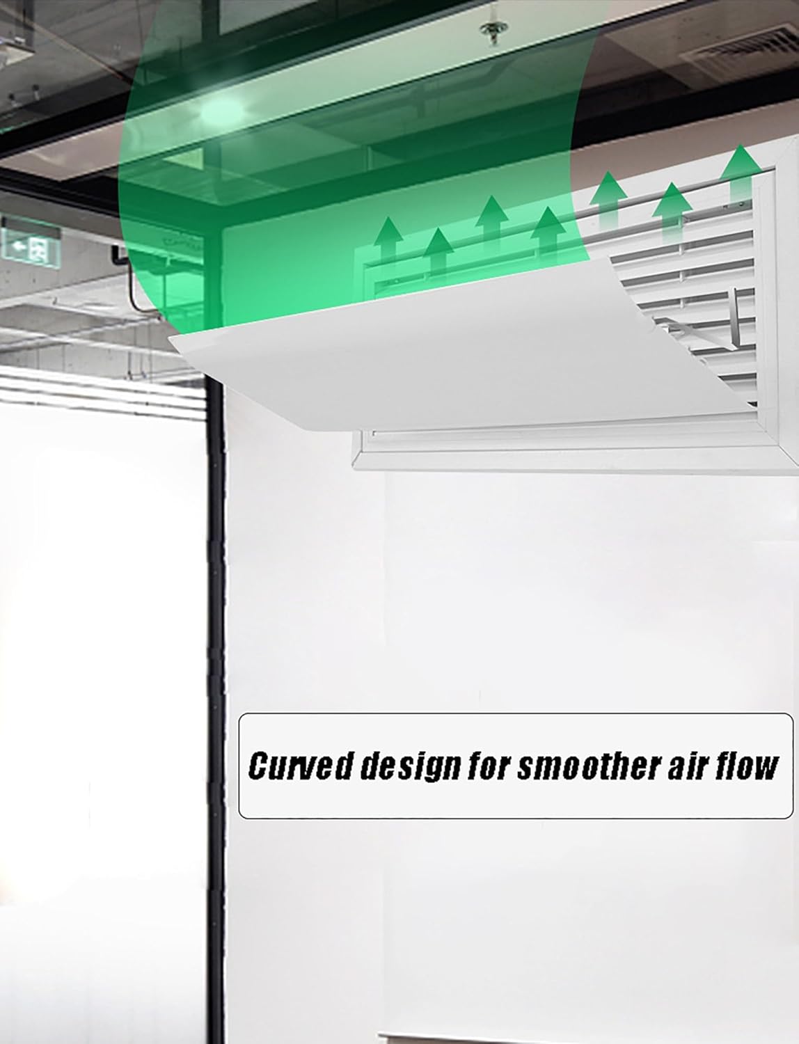 Air Conditioner Deflector Central AC Air Flow Deflector Prevent The Cold Air from Blowing Straight, Angle Adjustable, Applies to Commercial Office Public Area Home