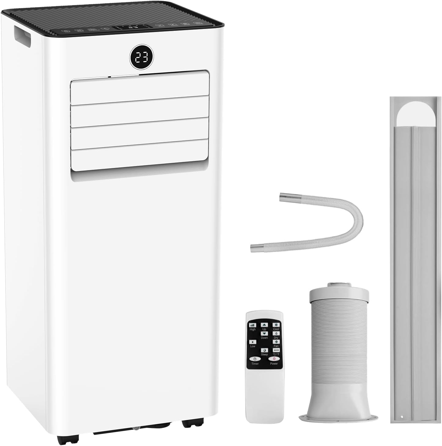 Quiet Portable AC Unit 7000 BTU 3-in-1 Air Conditioner for Bedroom, Bright White