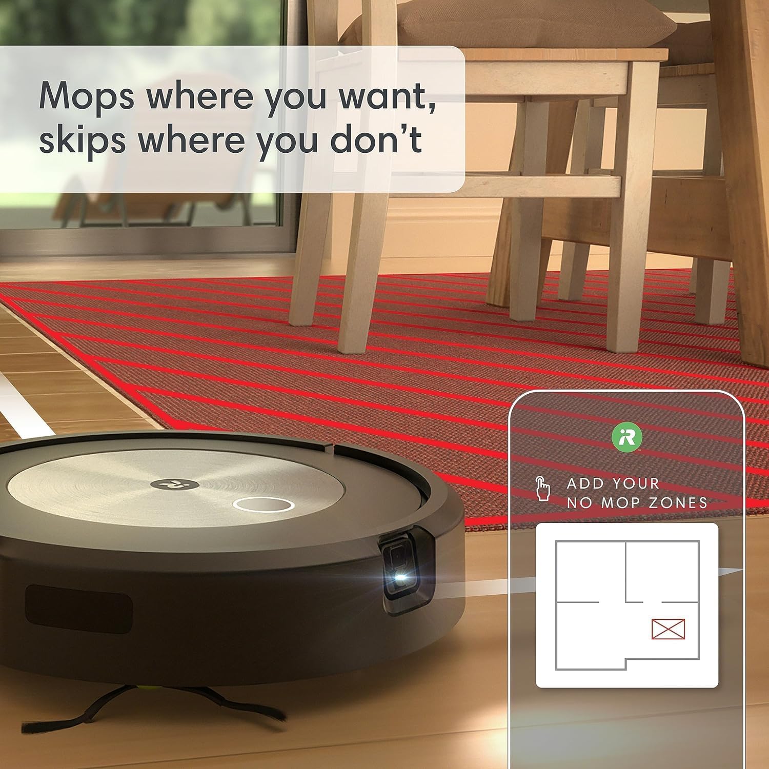 iRobot Roomba Combo j5+ Self-Emptying Robot Vacuum & Mop – Identifies and Avoids Obstacles Like Pet Waste & Cords, Empties Itself for 60 Days, Clean by Room with Smart Mapping, Works with Alexa​