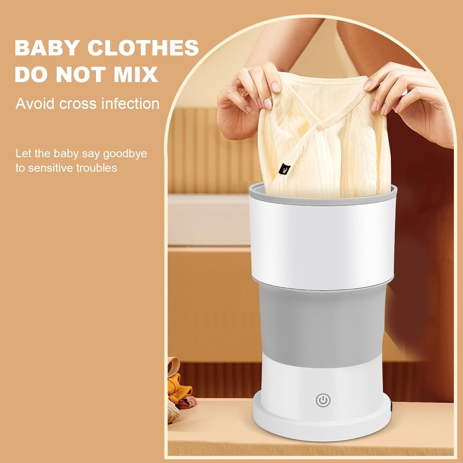 WHYATT Portable Washing Machine，4.5L，for Towels, Underwear Or Delicate Items, Ideal for Apartment, Dorm, Camping