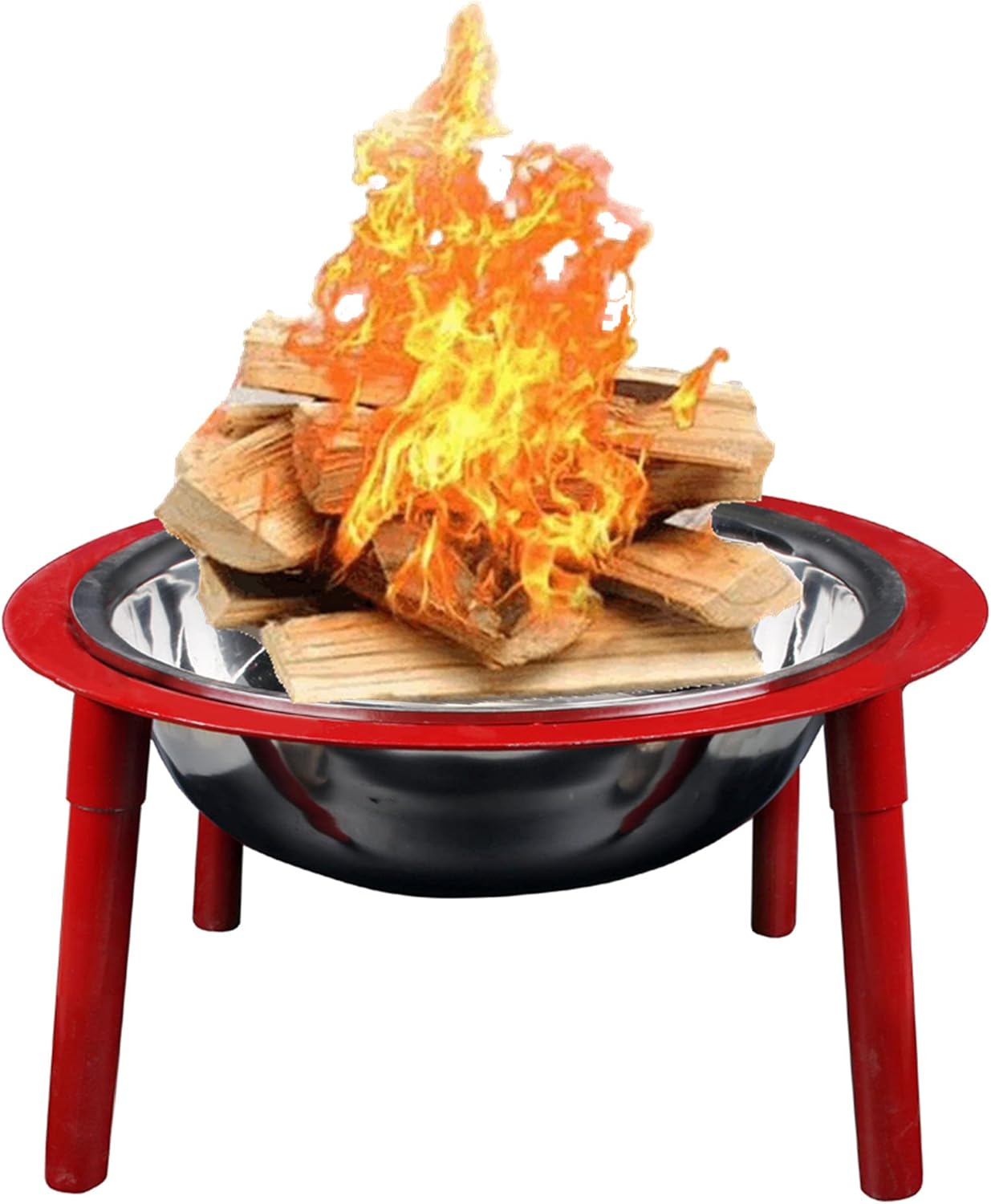 Portable Bowl,Wood Burning Firepit,Heating Basin,BBQ Grill Brazier