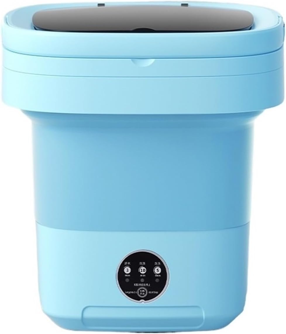 Mini Washing Machine, 13L Portable Folding Washing Machine with Dryer Bucket Socks Underwear Clothes Ultrasonic Mini Cleaning Washer Travel Dormitory,Underwear Washer