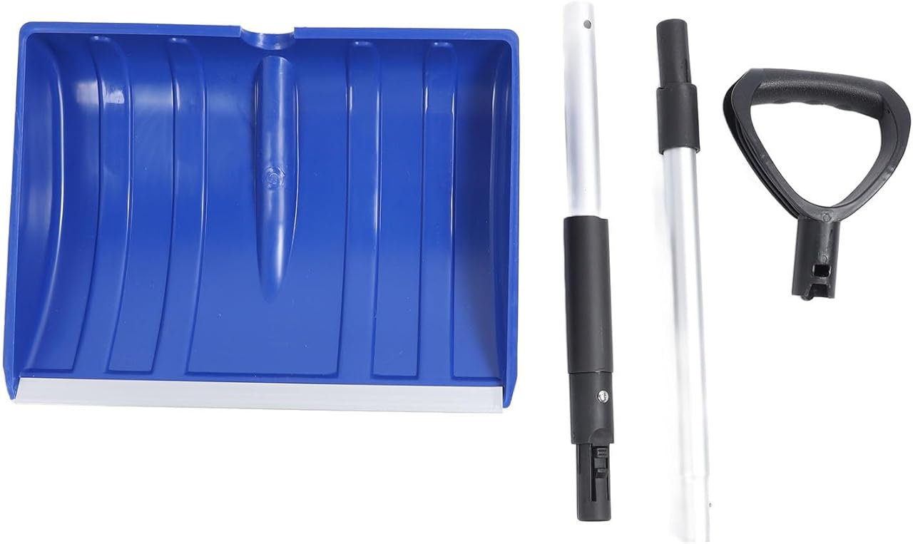 Snow Shovel Detachable Large Capacity Lightweight Portable Outdoor Shovel for Emergency Car Garden Snow Removal Agricultural(Blue)