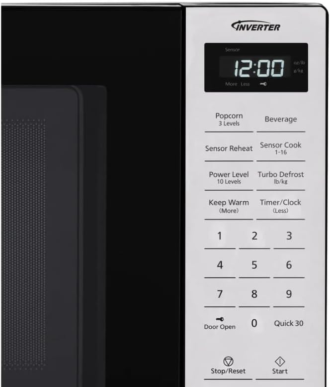 Panasonic 1.2 cu. ft. Inverter Microwave 1250W - NN-SN68QB (Renewed)