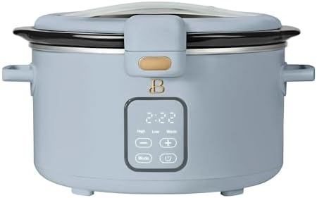 Beautiful 3 Qt Air Fryer with TurboCrisp™ Technology, Cornflower Blue by Drew Barrymore, Compact Countertop Air Fryer for Crispy Healthy Cooking, Nonstick Basket, Dishwasher-Safe, Oil-Less Frying
